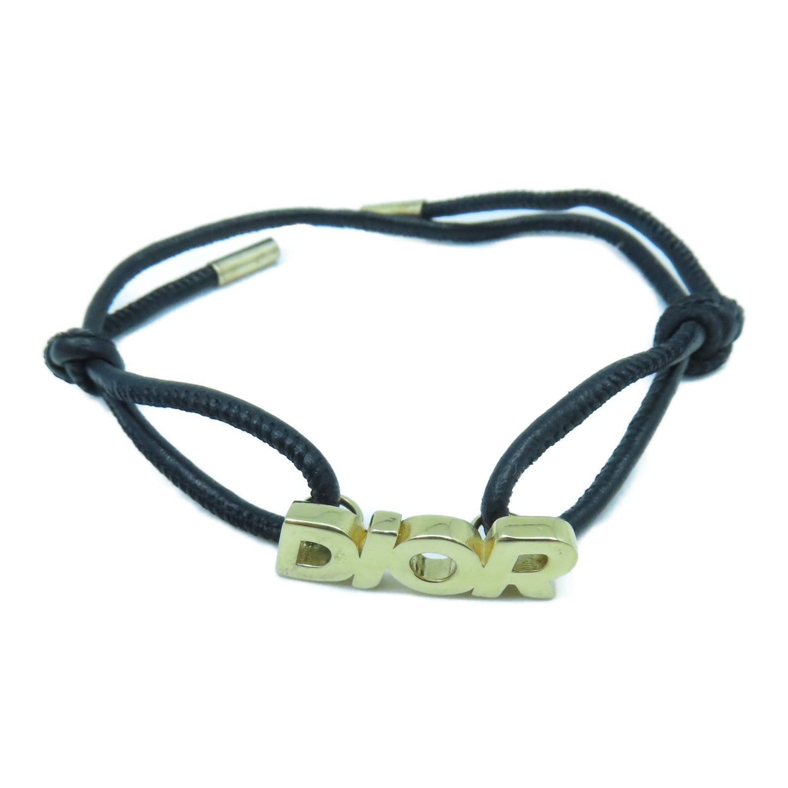Dior 【激減優惠】牛皮皮革/925純銀Italic Bracelet手鏈黑色/金色