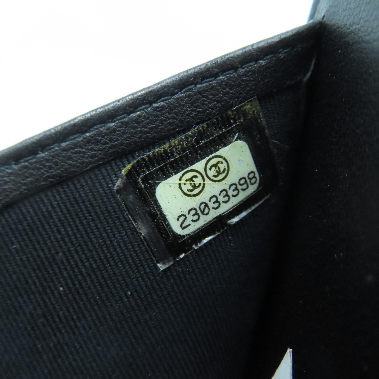 CHANEL 牛皮皮革Wallet金扣錢包黑色
