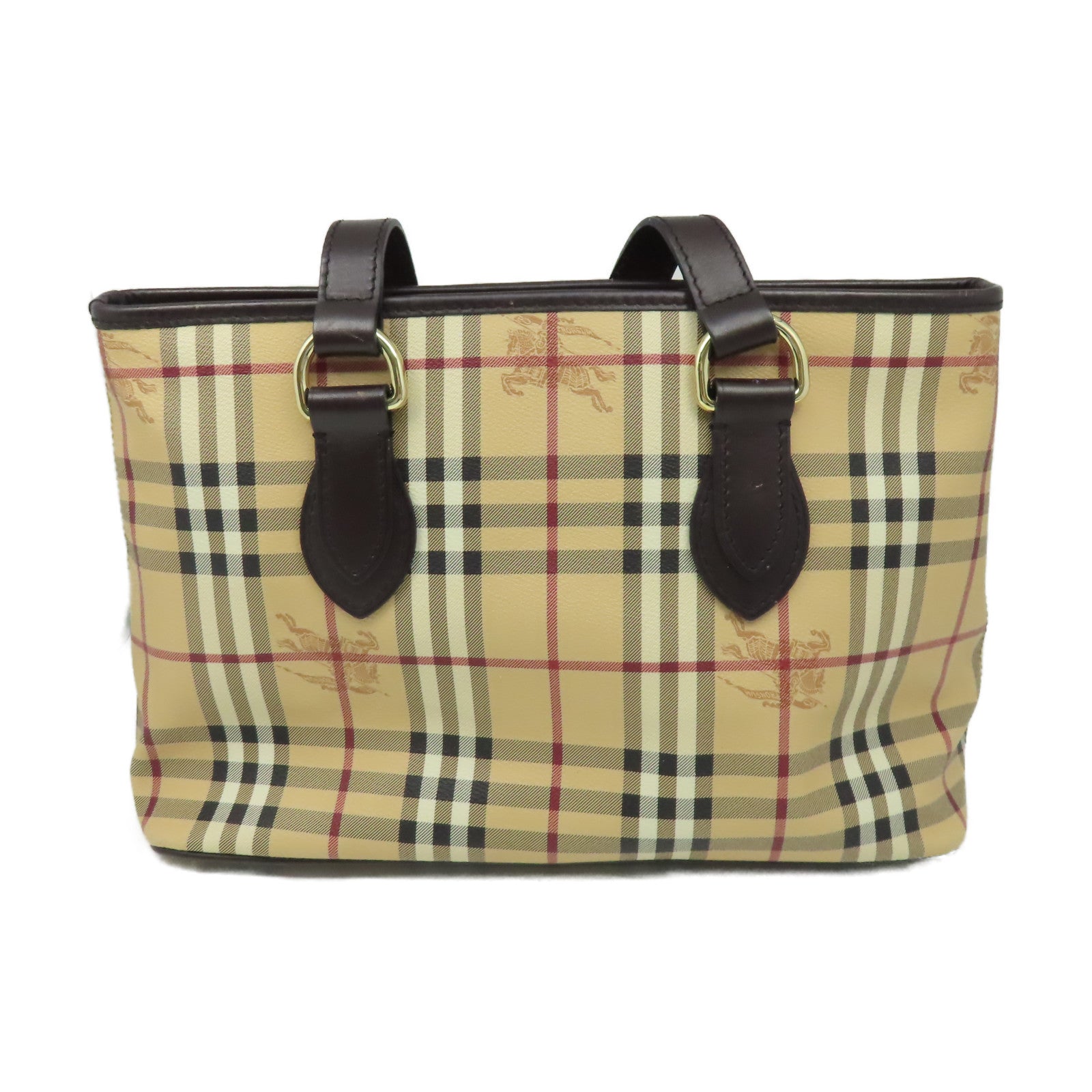 BURBERRY 塗層帆布Tote Bag金扣手挽袋啡色