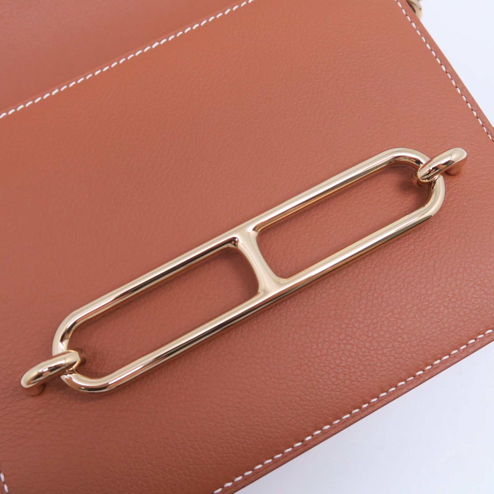 HERMES Evercolor皮革Mini Roulis金扣肩背袋啡色