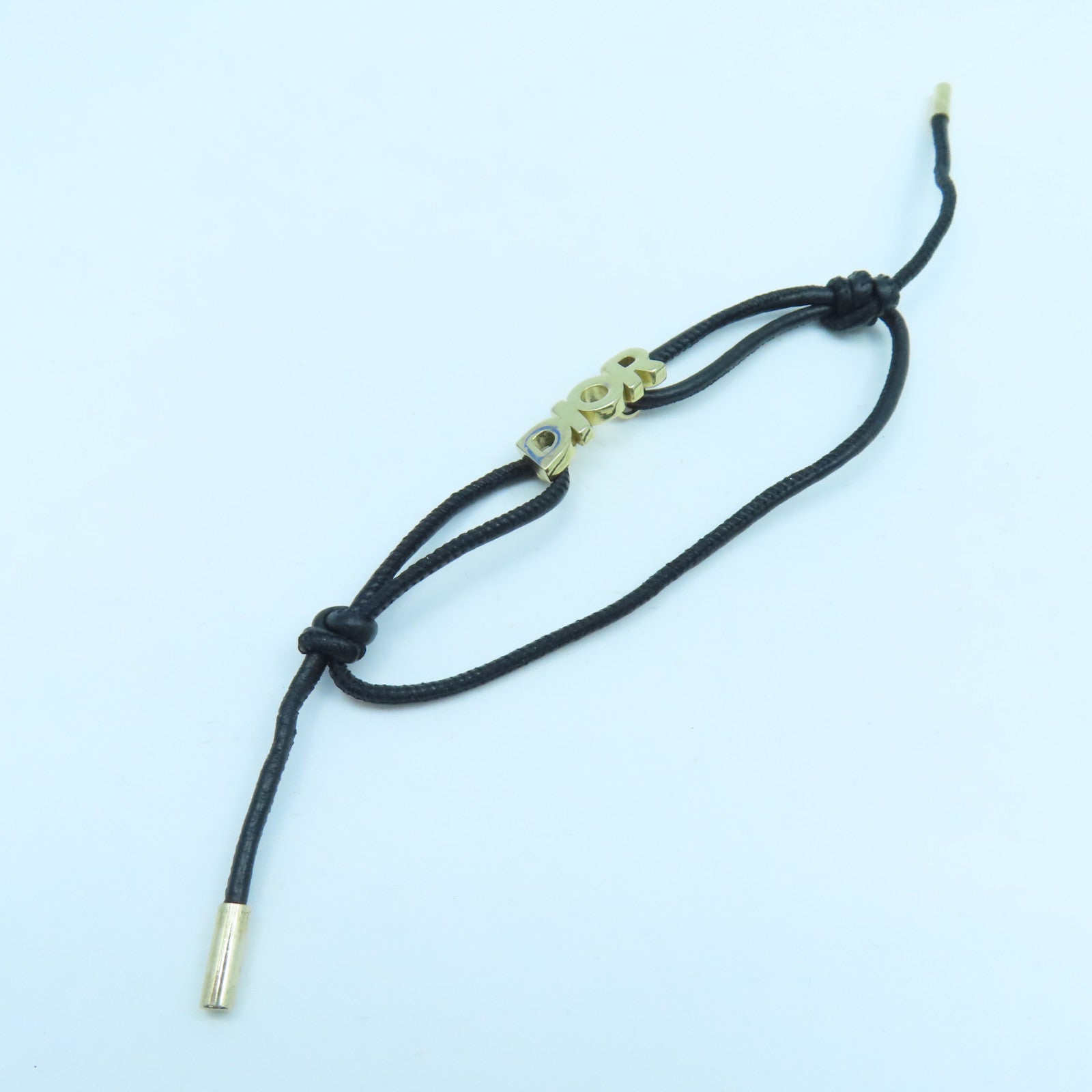 Dior 【激減優惠】牛皮皮革/925純銀Italic Bracelet手鏈黑色/金色