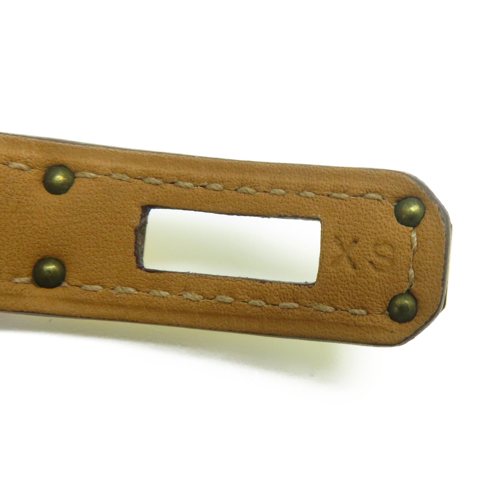 HERMES Epsom皮革Kelly Double Tour金扣手鐲紅色