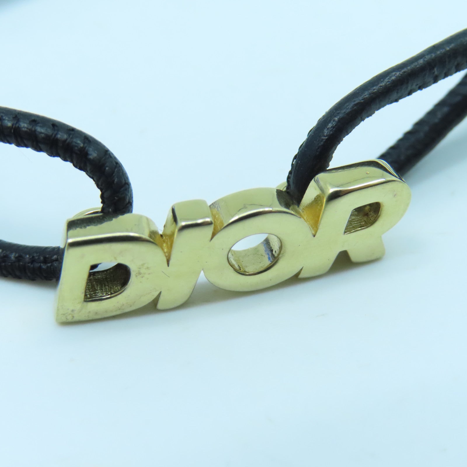 Dior 【激減優惠】牛皮皮革/925純銀Italic Bracelet手鏈黑色/金色