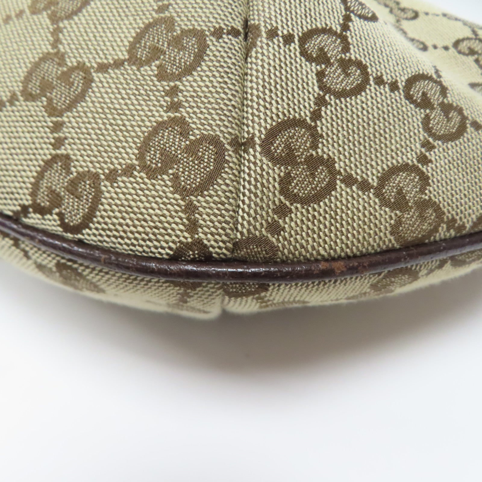 GUCCI 帆布Shoulder Bag銀扣肩背袋啡色