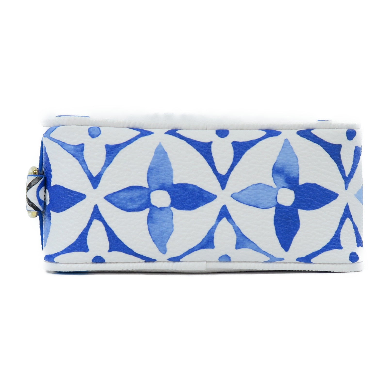 LOUIS VUITTON Monogram Wapity Case金扣手拿包藍色/白色