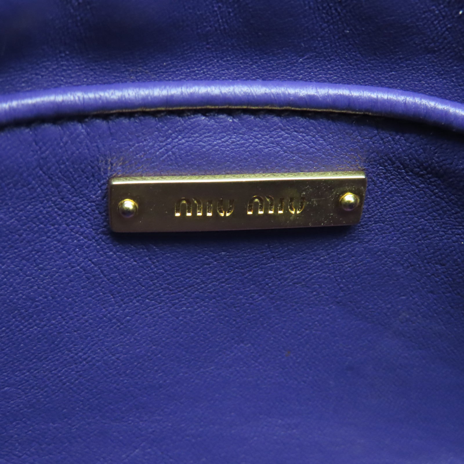 Miu Miu 羊皮皮革Shoulder Bag金扣鏈帶肩背袋剪紙