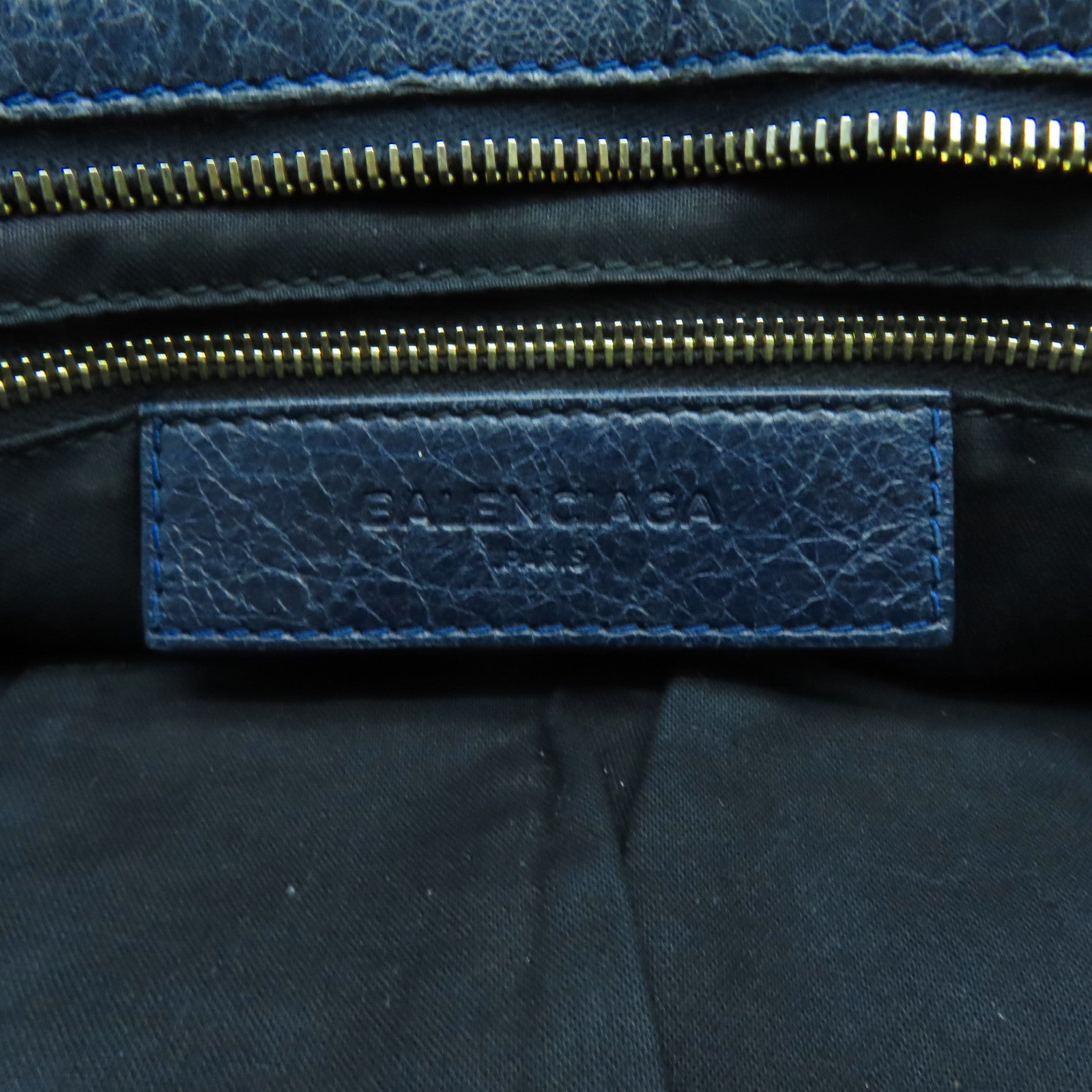 BALENCIAGA 【激減優惠】牛皮皮革Giant Bag金扣手挽肩背兩用袋藍色