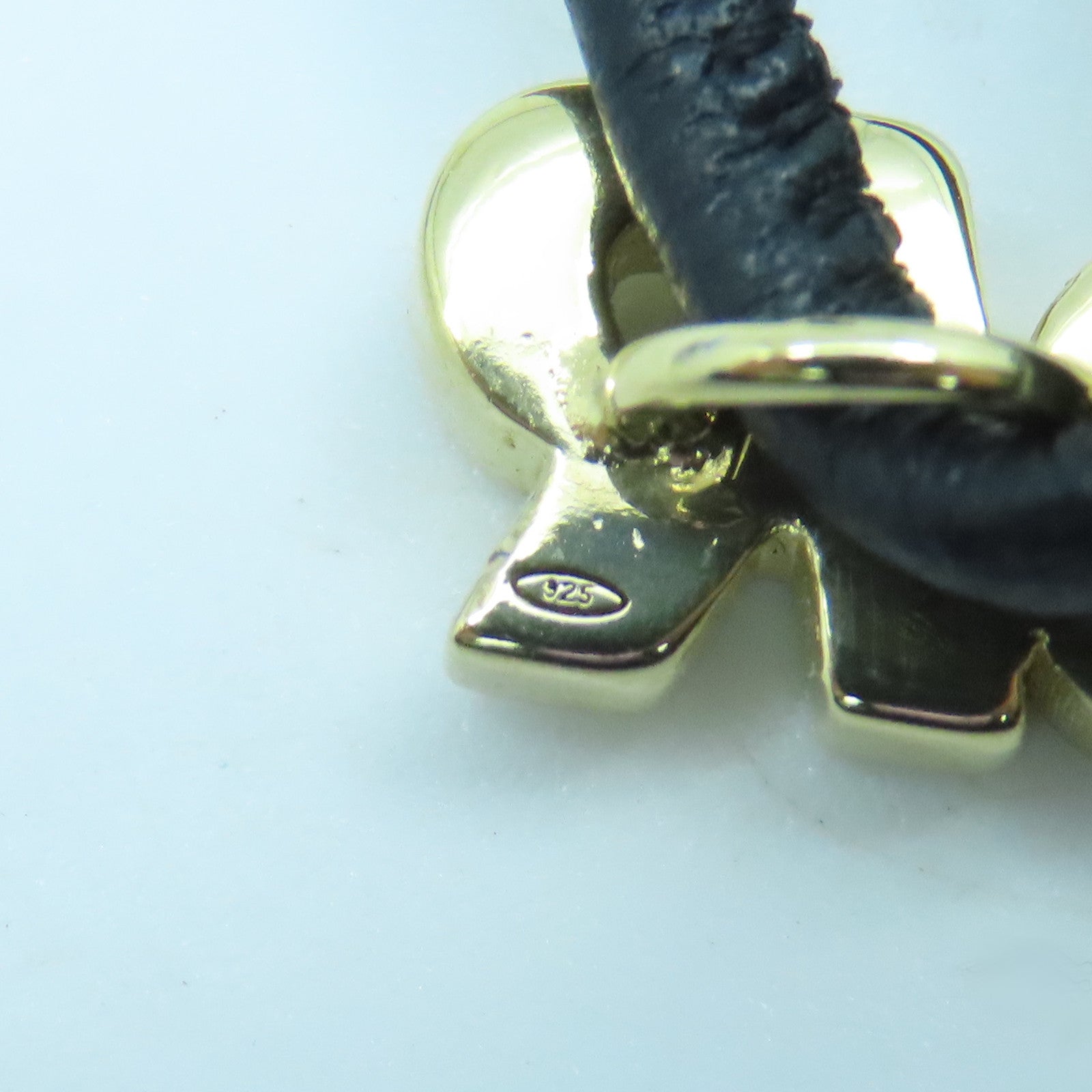 Dior 【激減優惠】牛皮皮革/925純銀Italic Bracelet手鏈黑色/金色