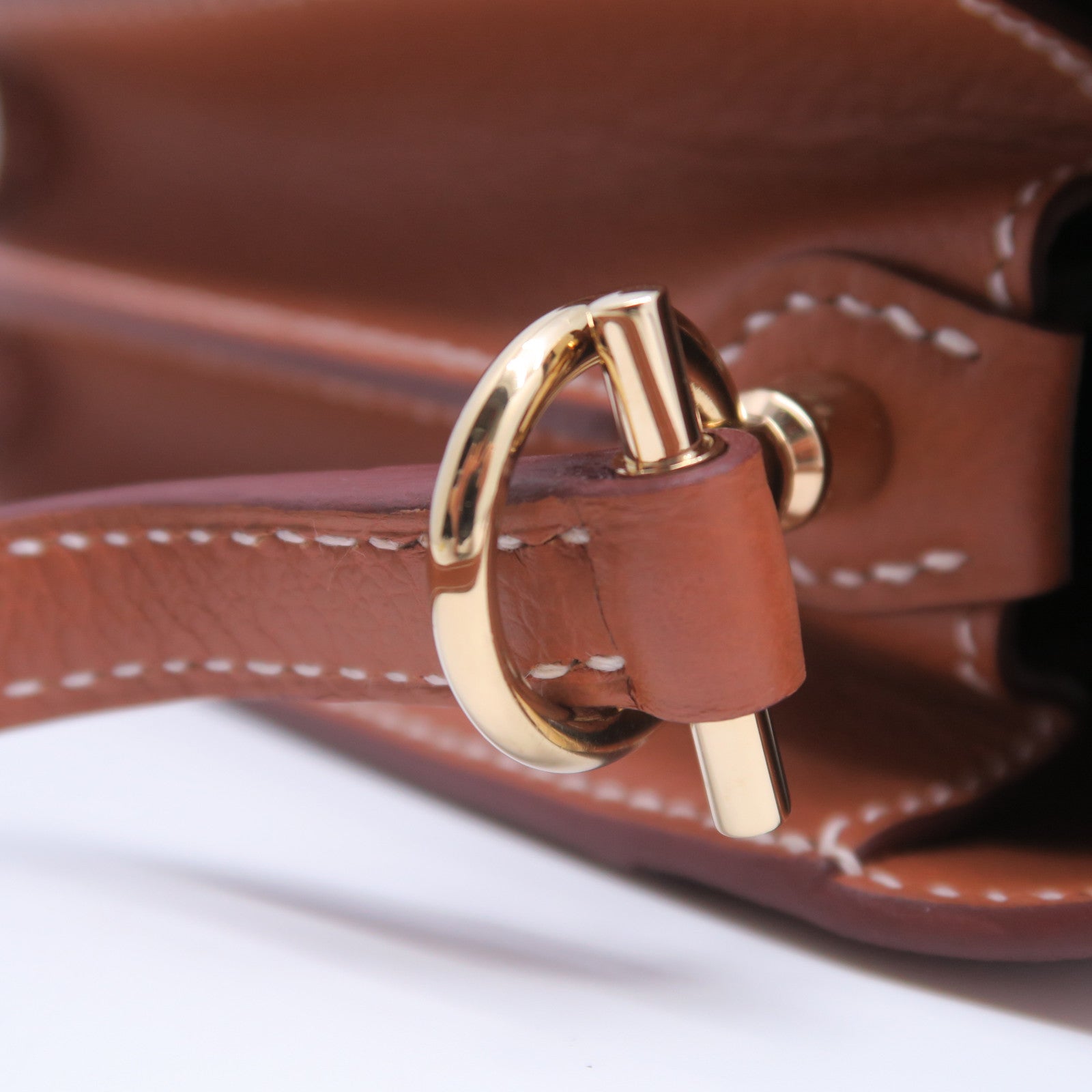 HERMES Evercolor皮革Mini Roulis金扣肩背袋啡色