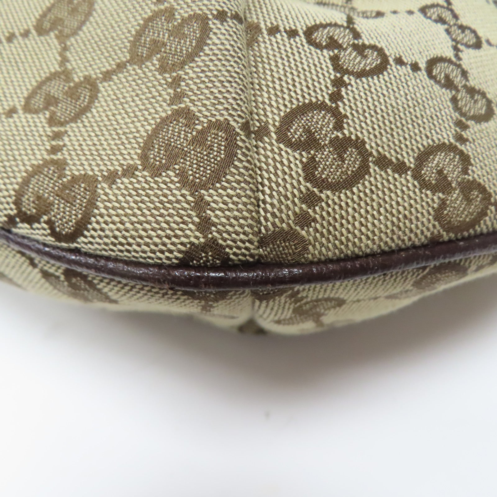 GUCCI 帆布Shoulder Bag銀扣肩背袋啡色