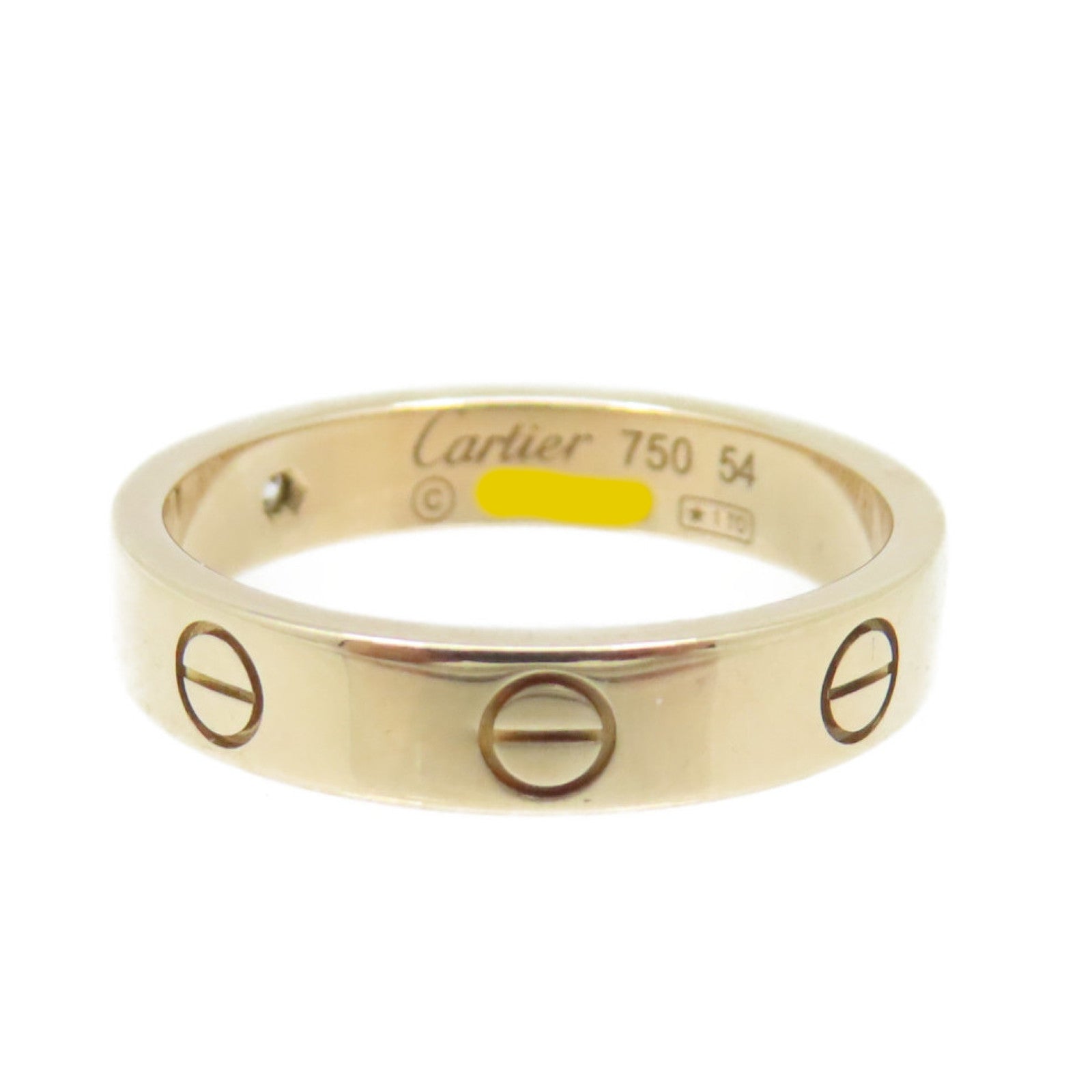 CARTIER 18K玫瑰金/鑽石Love Ring One Dia Ring戒指#54