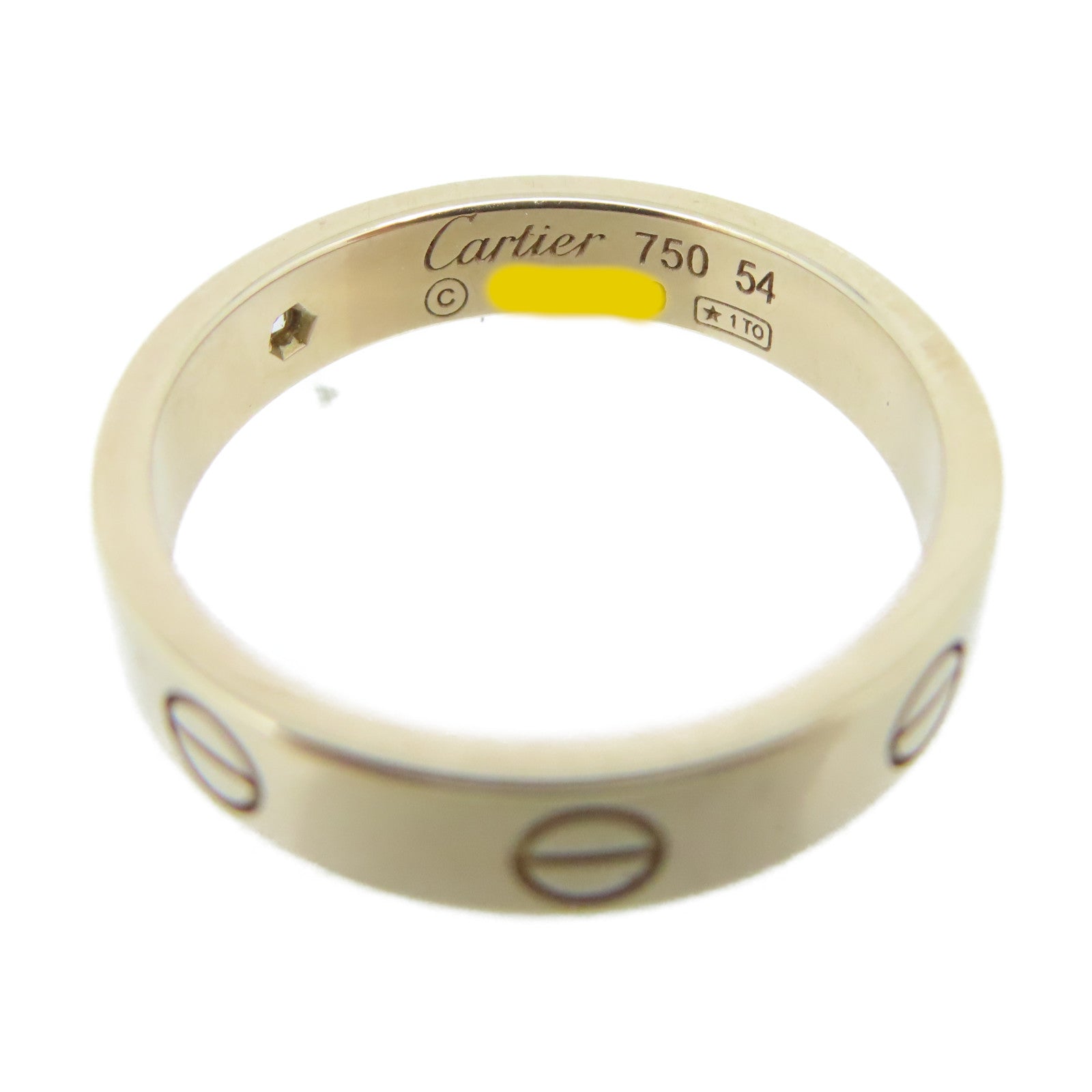 CARTIER 18K玫瑰金/鑽石Love Ring One Dia Ring戒指#54
