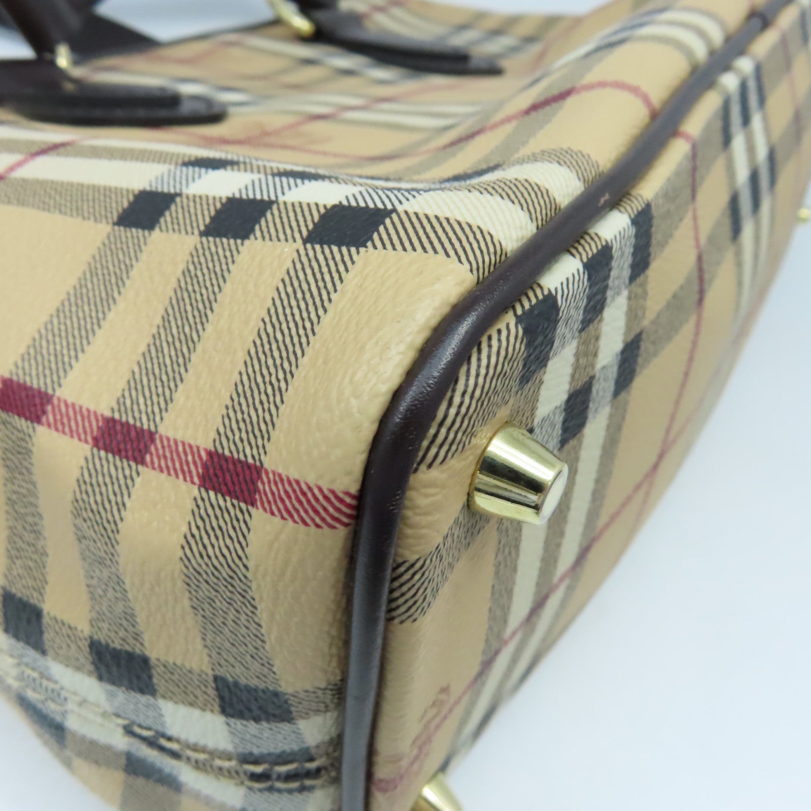 BURBERRY 塗層帆布Tote Bag金扣手挽袋啡色
