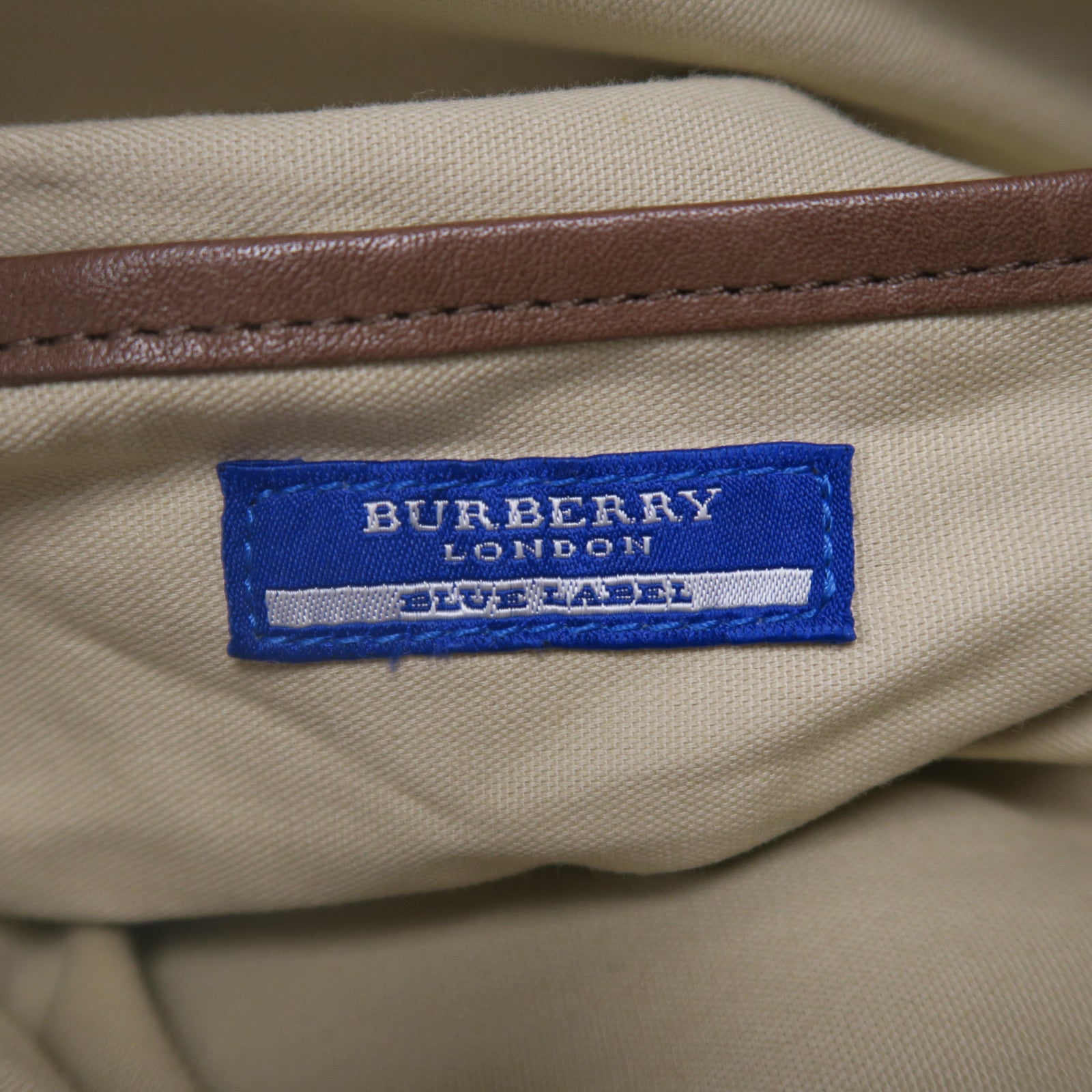 BURBERRY BLUE LABEL 帆布Shoulder Bag銀扣肩背袋啡色