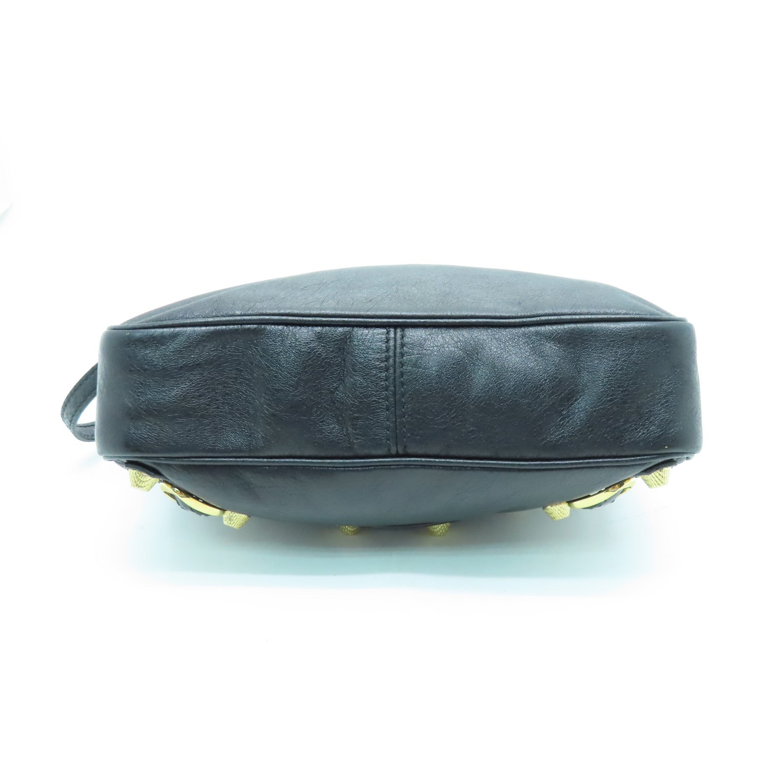 BALENCIAGA 牛皮皮革Gaint Hip金扣肩背袋黑色