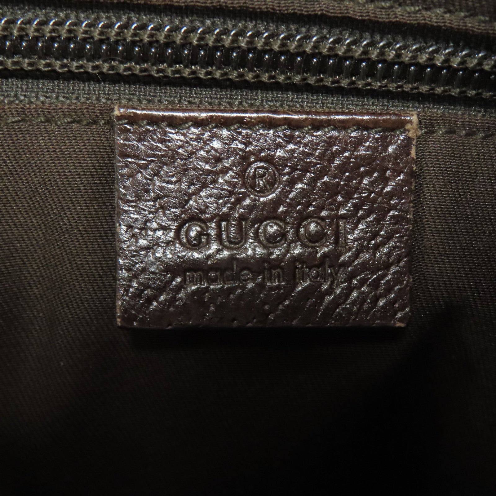 GUCCI 帆布Shoulder Bag銀扣肩背袋啡色