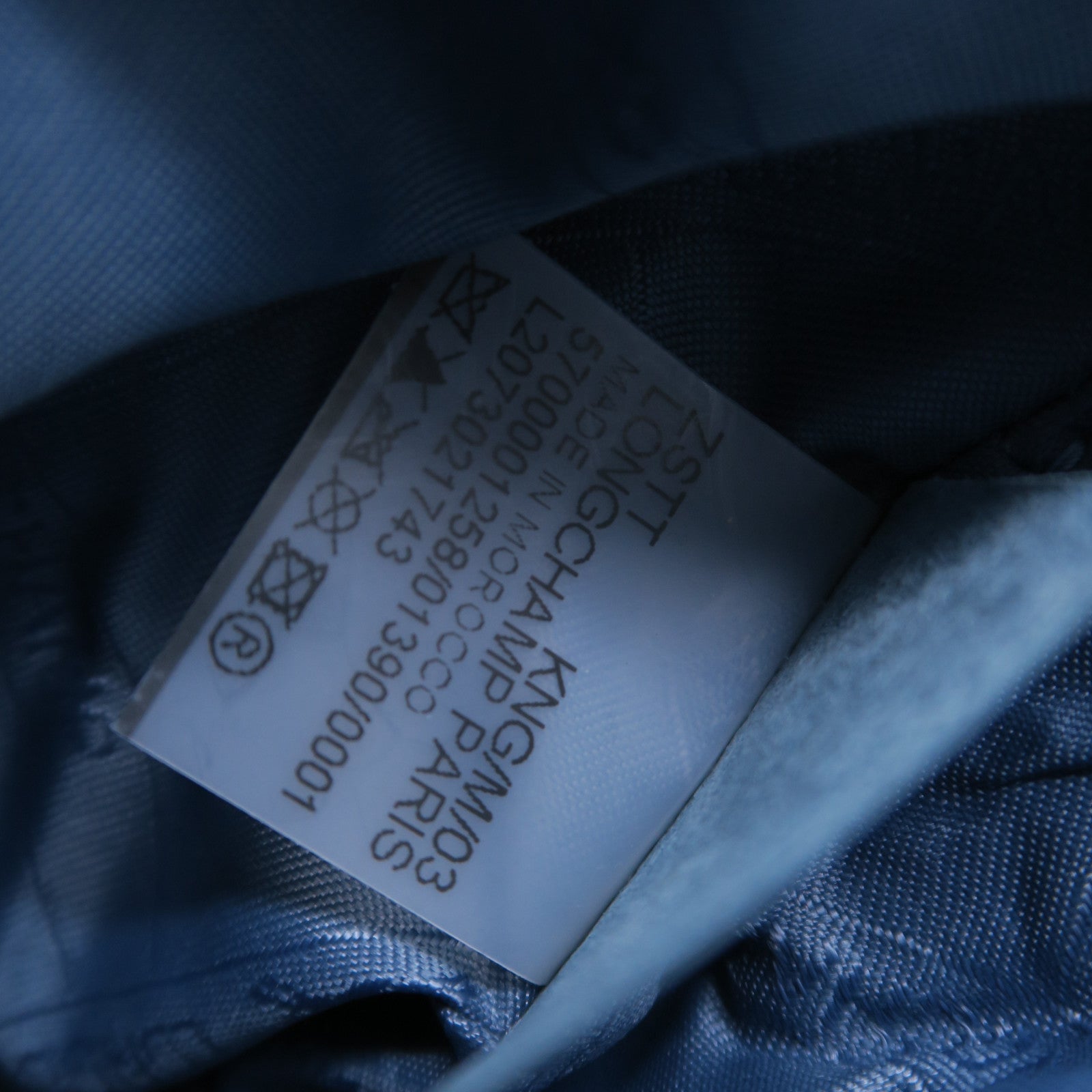 Longchamp 牛皮皮革Shoulder Bag銀扣肩背袋藍色