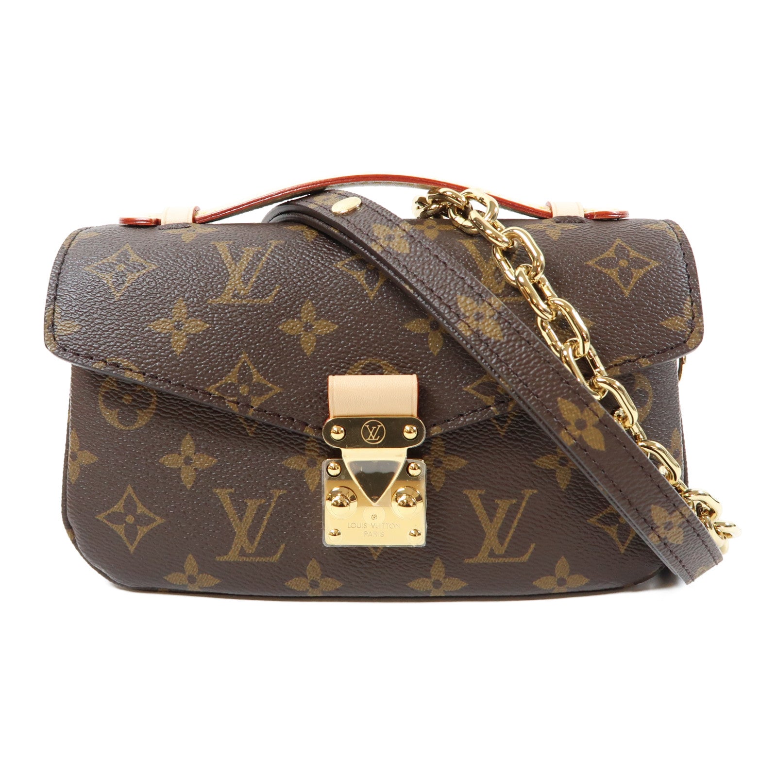 LOUIS VUITTON Monogram Pochette Metis East West金扣手挽肩背兩用袋啡色