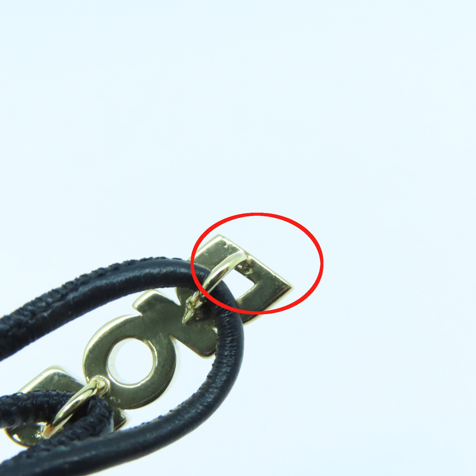 Dior 【激減優惠】牛皮皮革/925純銀Italic Bracelet手鏈黑色/金色