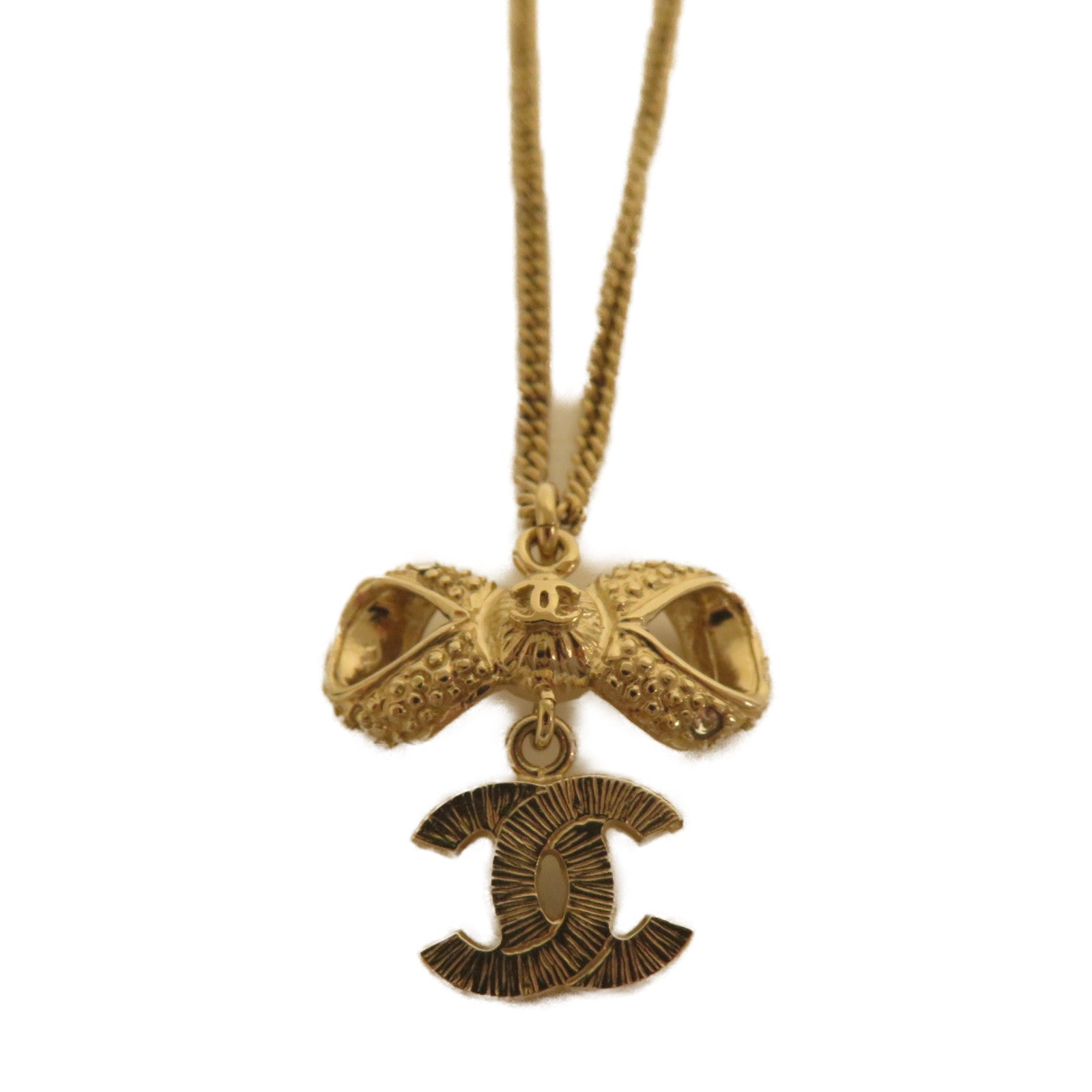 CHANEL 金屬Necklace項鍊金色