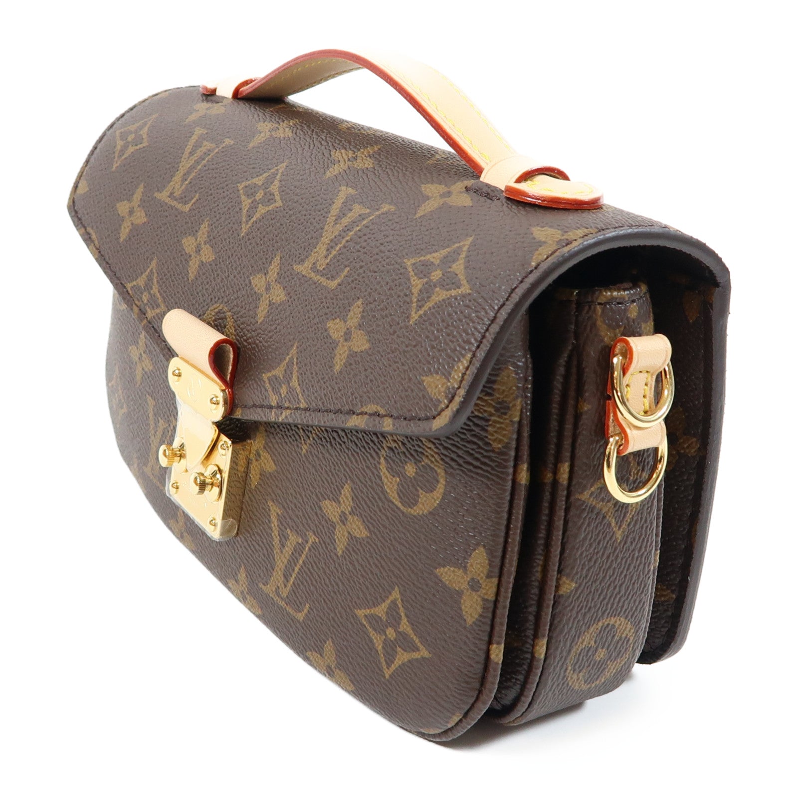 LOUIS VUITTON Monogram Pochette Metis East West金扣手挽肩背兩用袋啡色