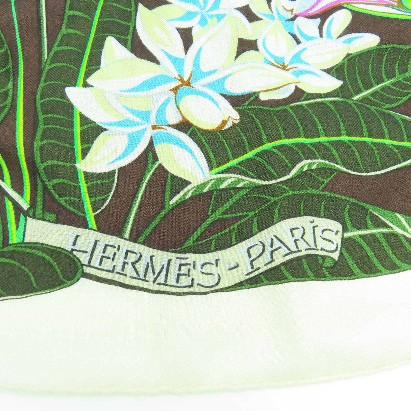 HERMES 【激減優惠】羊絨/絲質Stole披肩白色/綠色/紫色