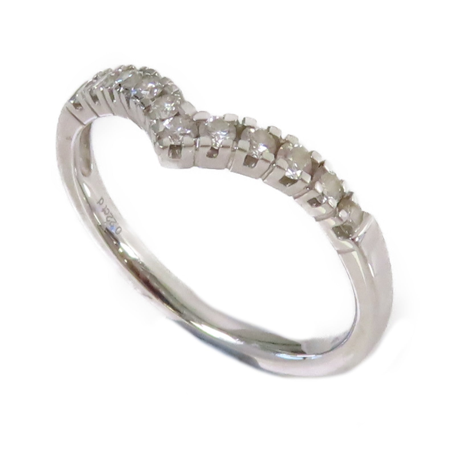 JEWELRY 18K白金/0.22ct鑽石Diamond Ring戒指US#5.75