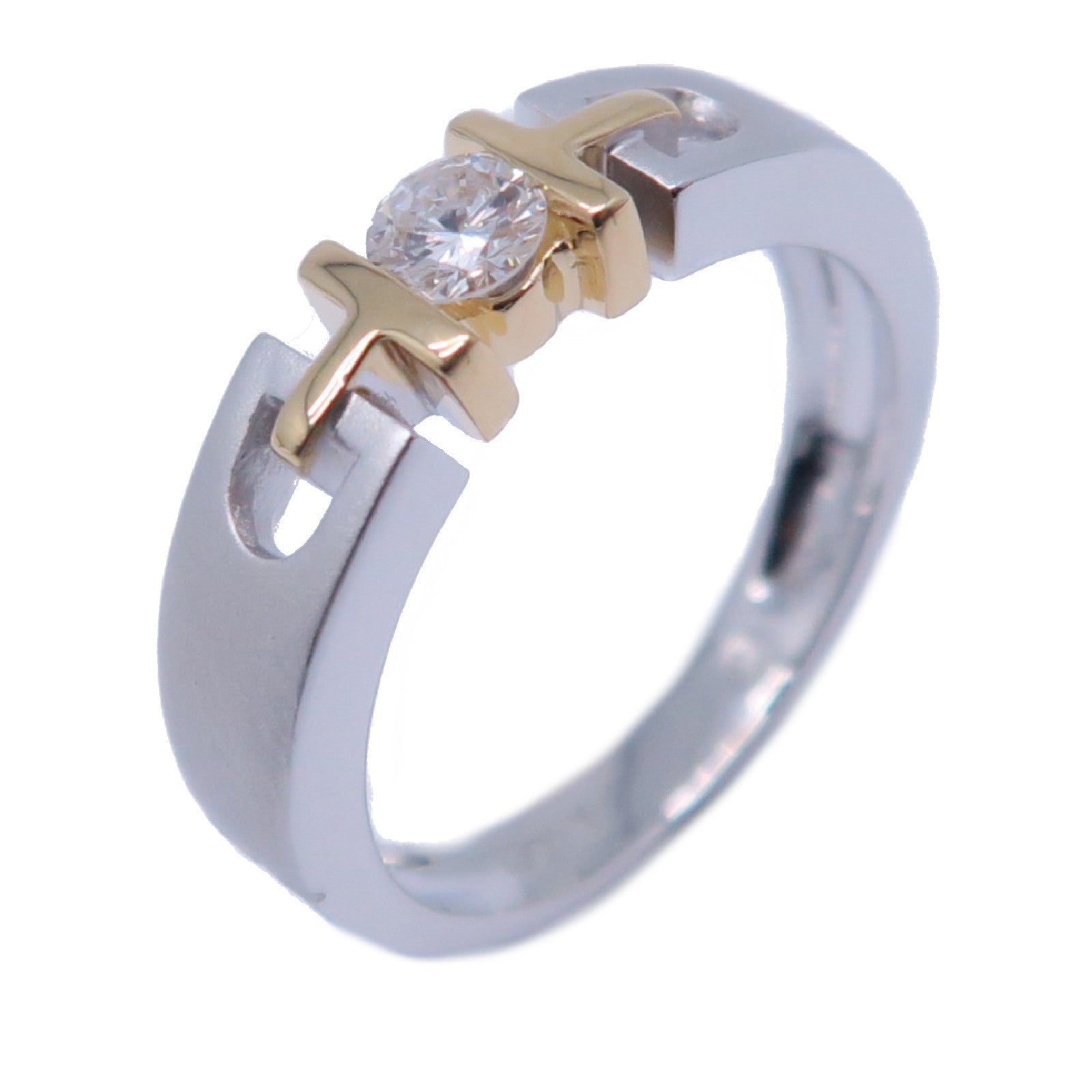 JEWELRY 18K白金/18K黃金Diamond Ring 0.21ct鑽石戒指US#6.75
