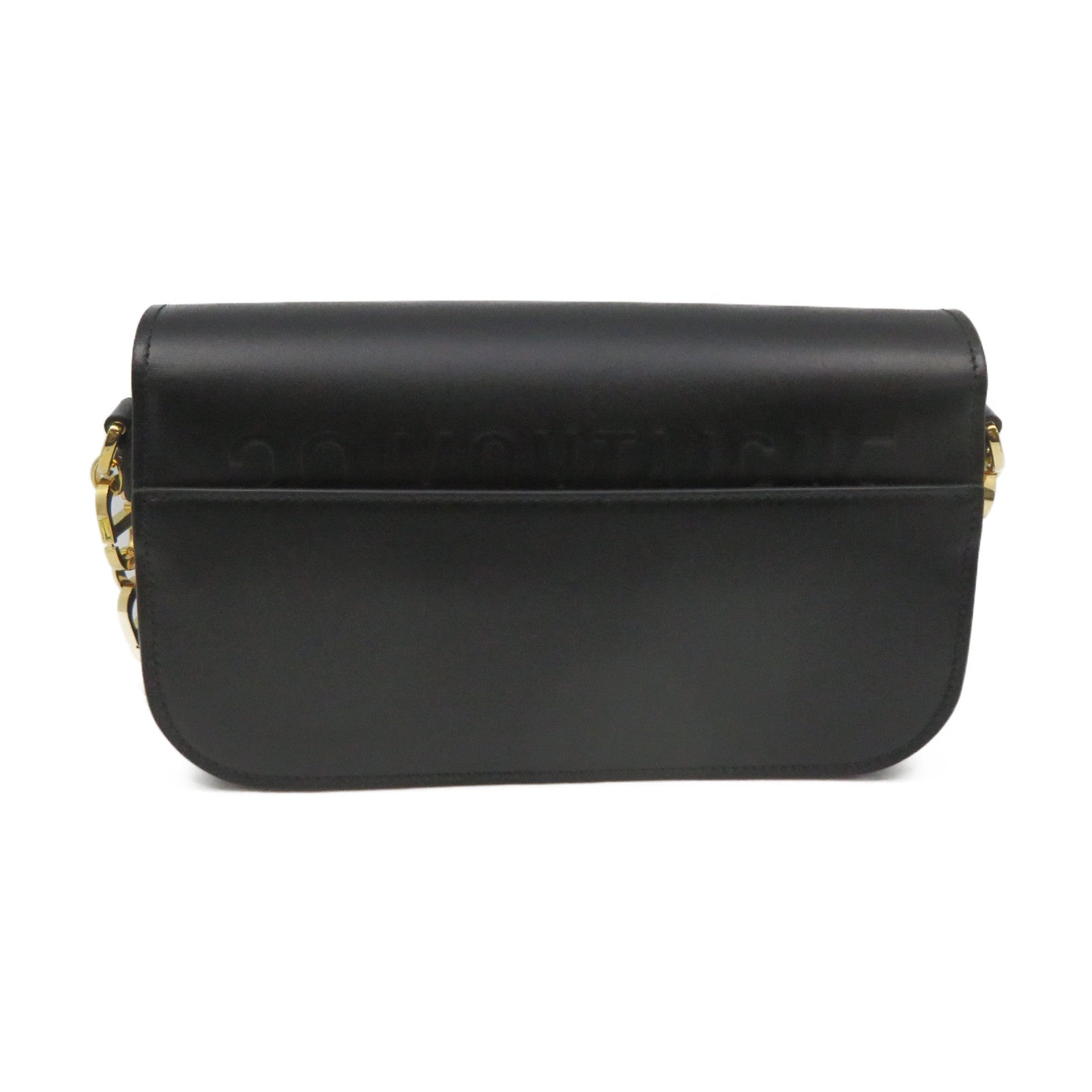 Dior Calfskin Leather 30 Montaigne Avenue Shoulder Bag Chain Strap Shoulder Bag Black