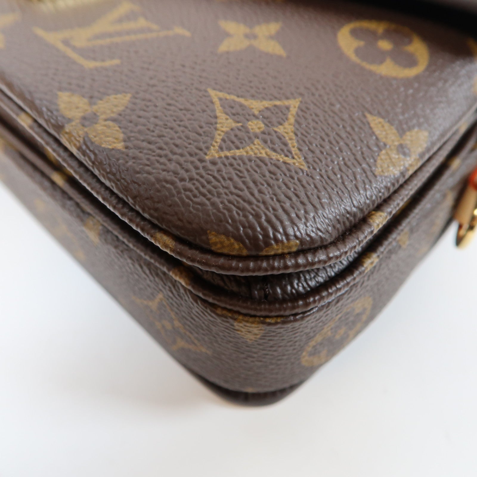 LOUIS VUITTON Monogram Pochette Metis East West金扣手挽肩背兩用袋啡色
