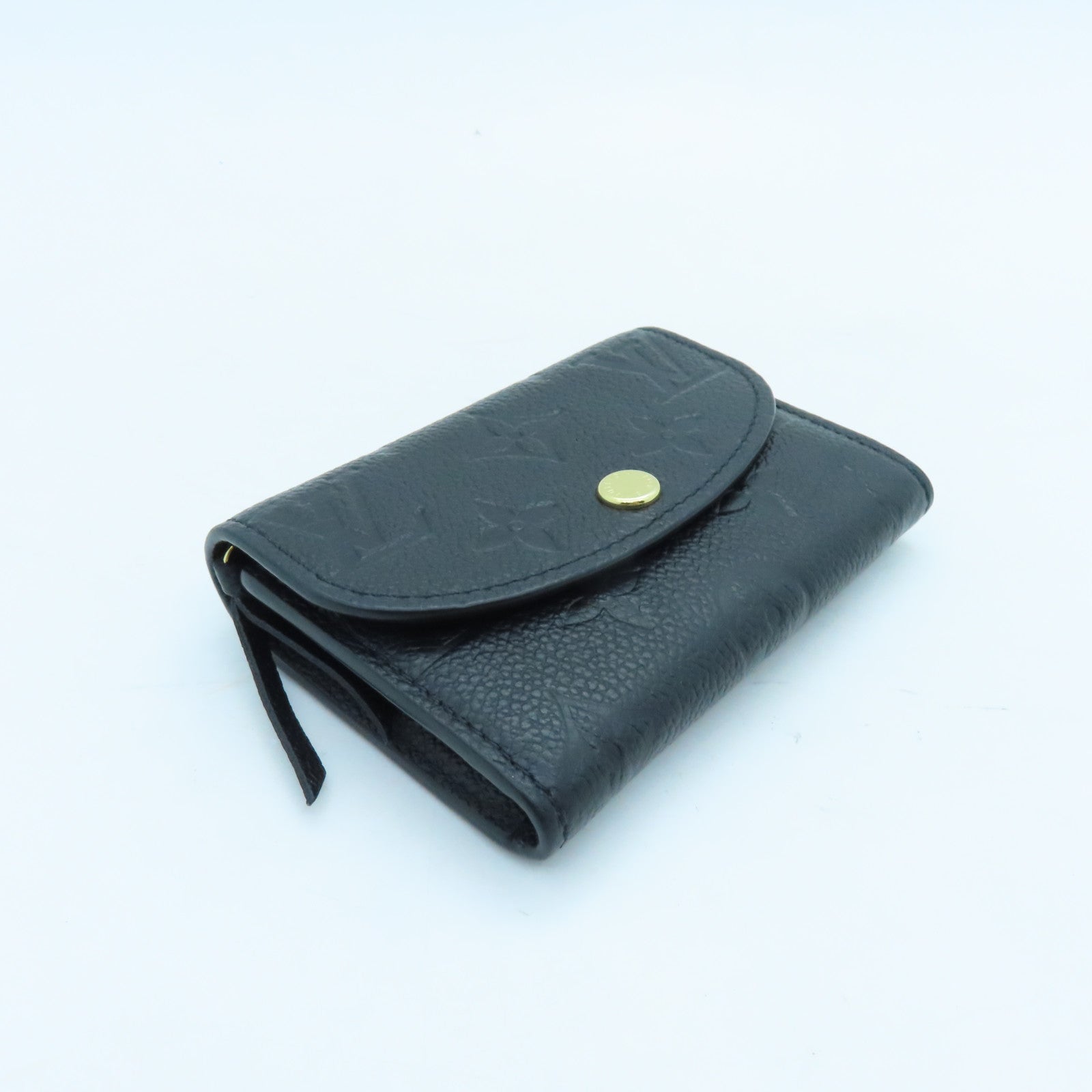 LOUIS VUITTON Monogram Empreinte Rosalie Coin Case Gold Buckle Coin Purse Black