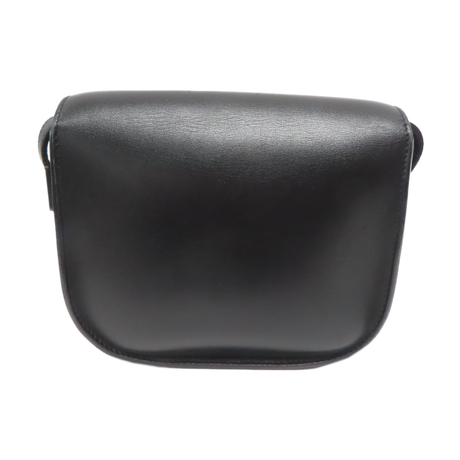 CELINE 牛皮皮革Folco Cuir Triomphe Bag金扣肩背袋黑色