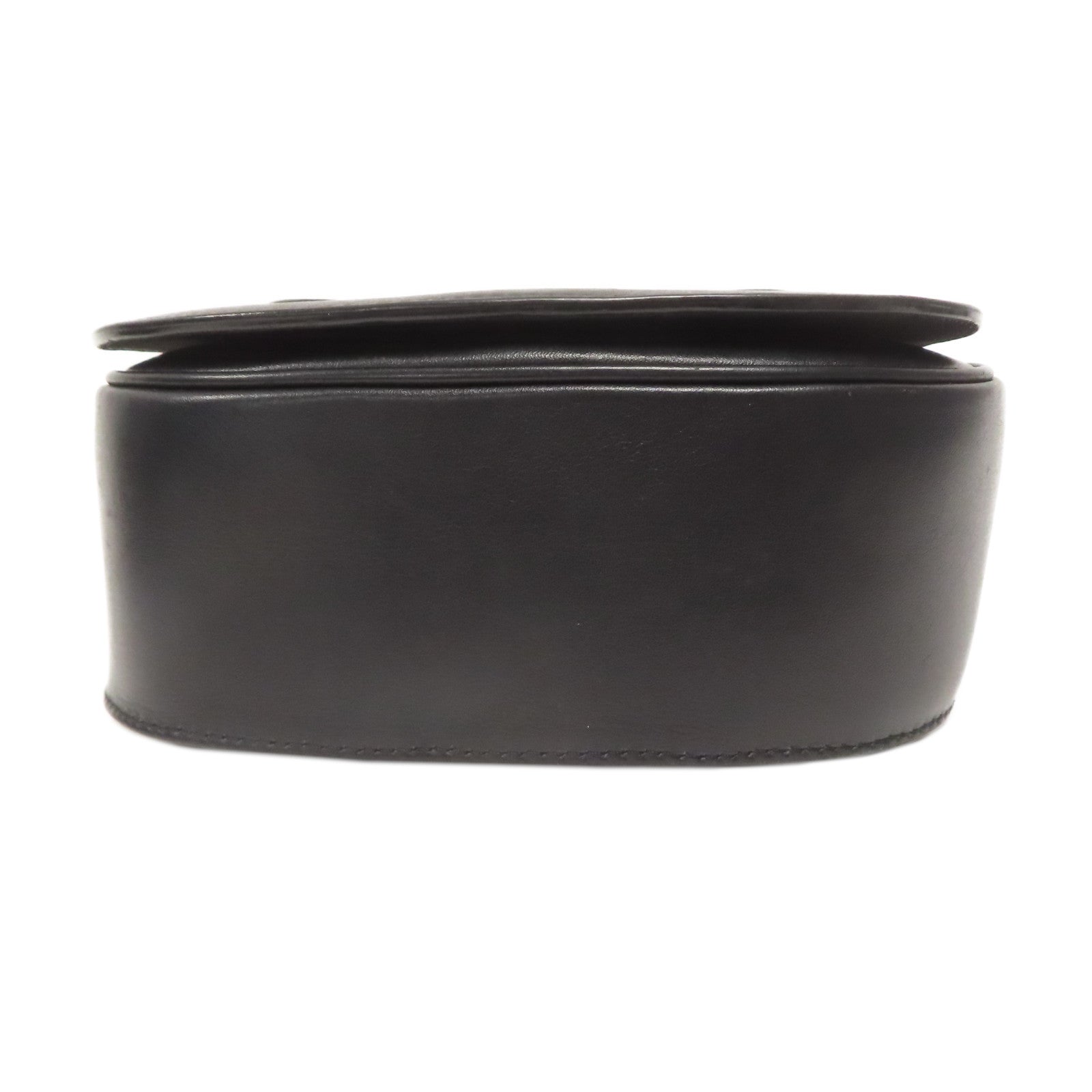 CELINE 牛皮皮革Folco Cuir Triomphe Bag金扣肩背袋黑色