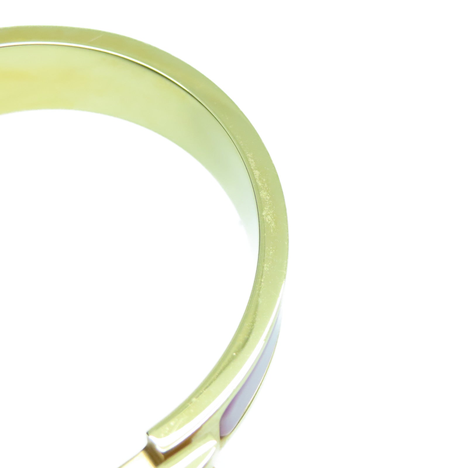 HERMES Metal/Enamel Clic H Bracelet Purple