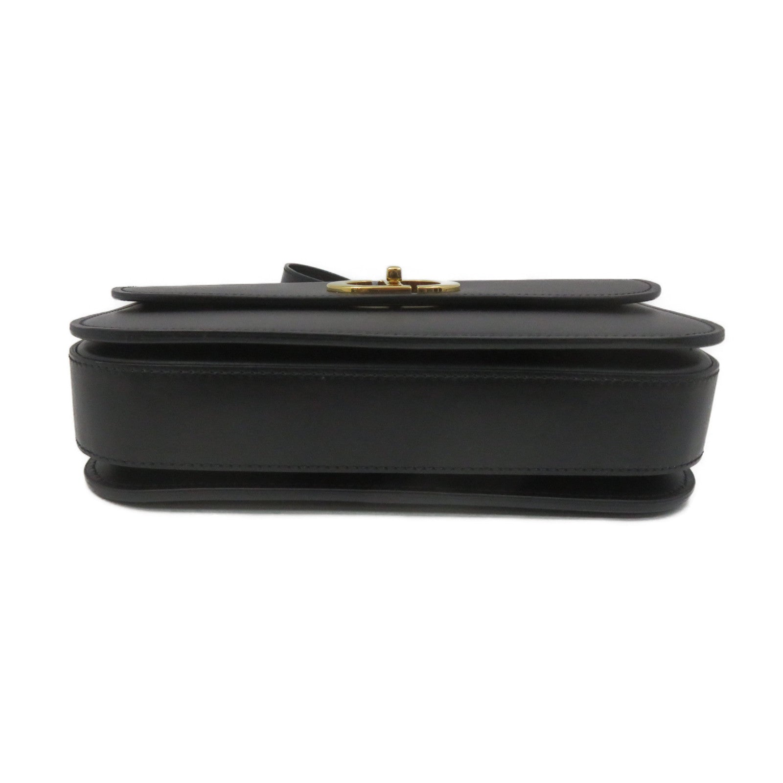 Dior Calfskin Leather 30 Montaigne Avenue Shoulder Bag Chain Strap Shoulder Bag Black