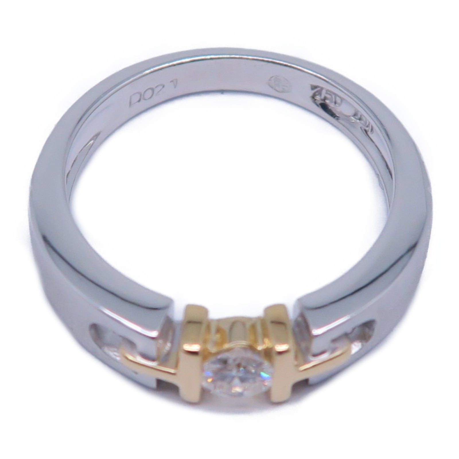 JEWELRY 18K白金/18K黃金Diamond Ring 0.21ct鑽石戒指US#6.75