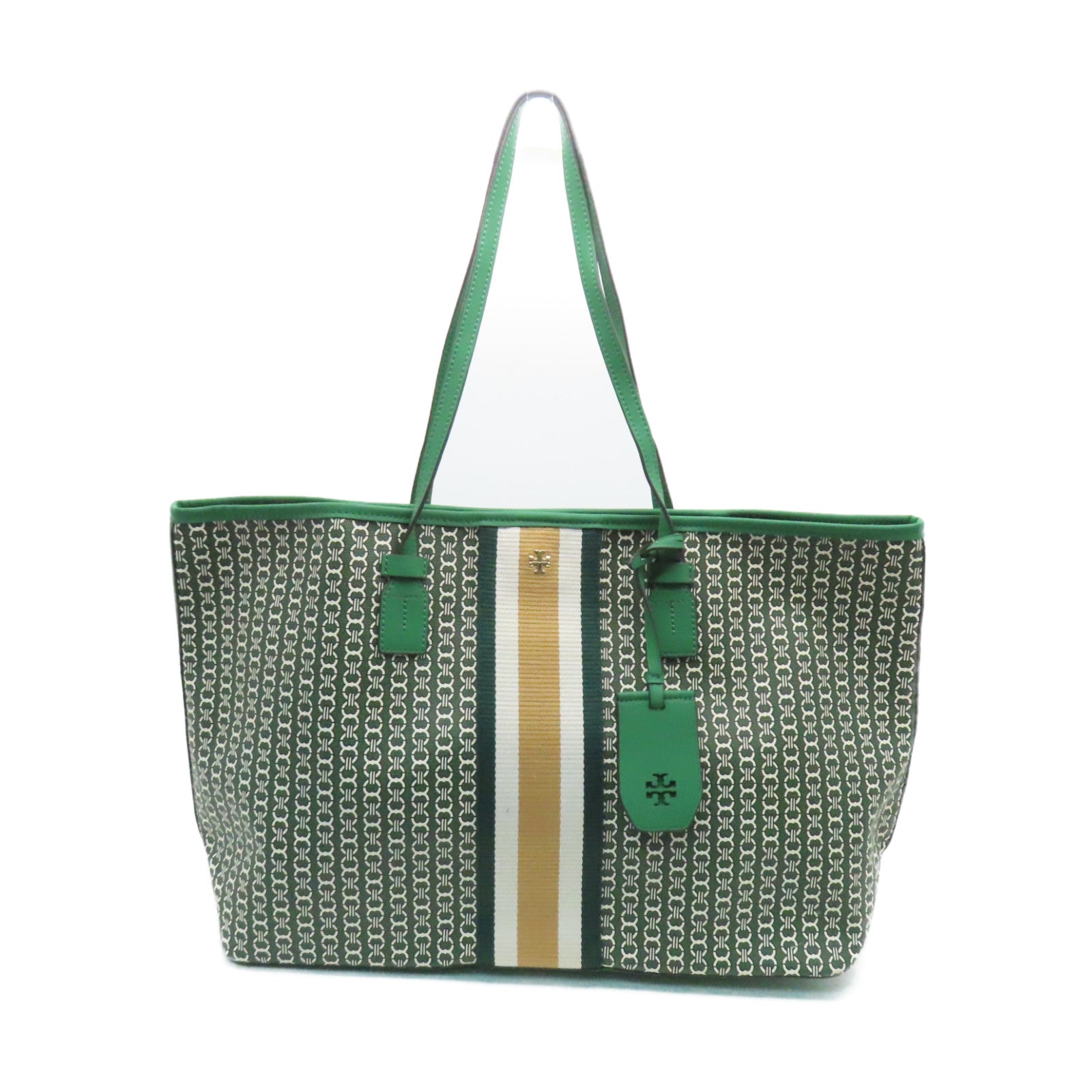 Tory Burch 塗層帆布Tote Bag肩背袋綠色