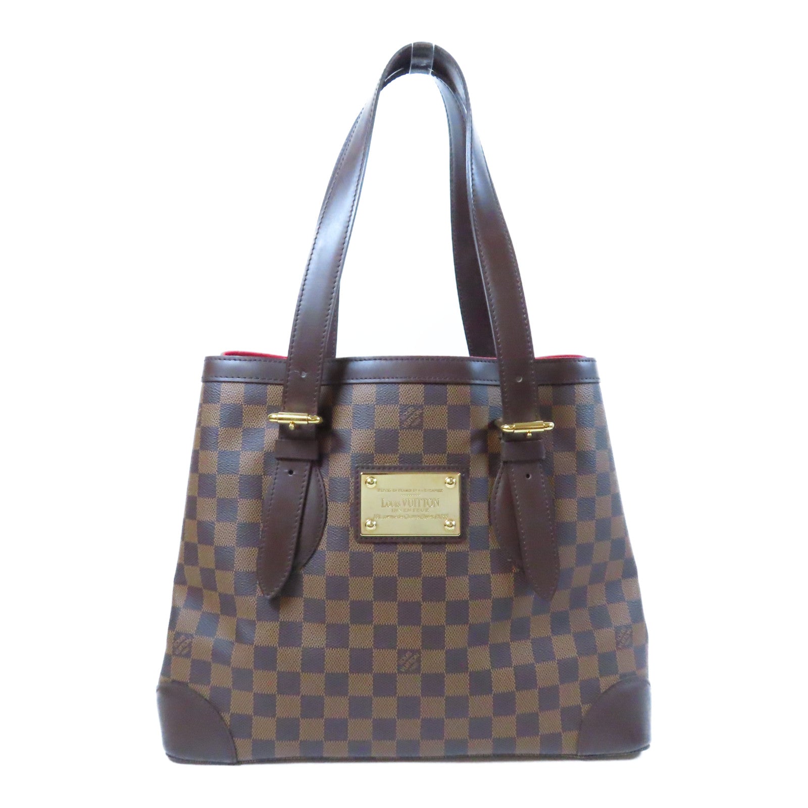 LOUIS VUITTON Damier Ebene Hampstead MM金扣肩背袋啡色