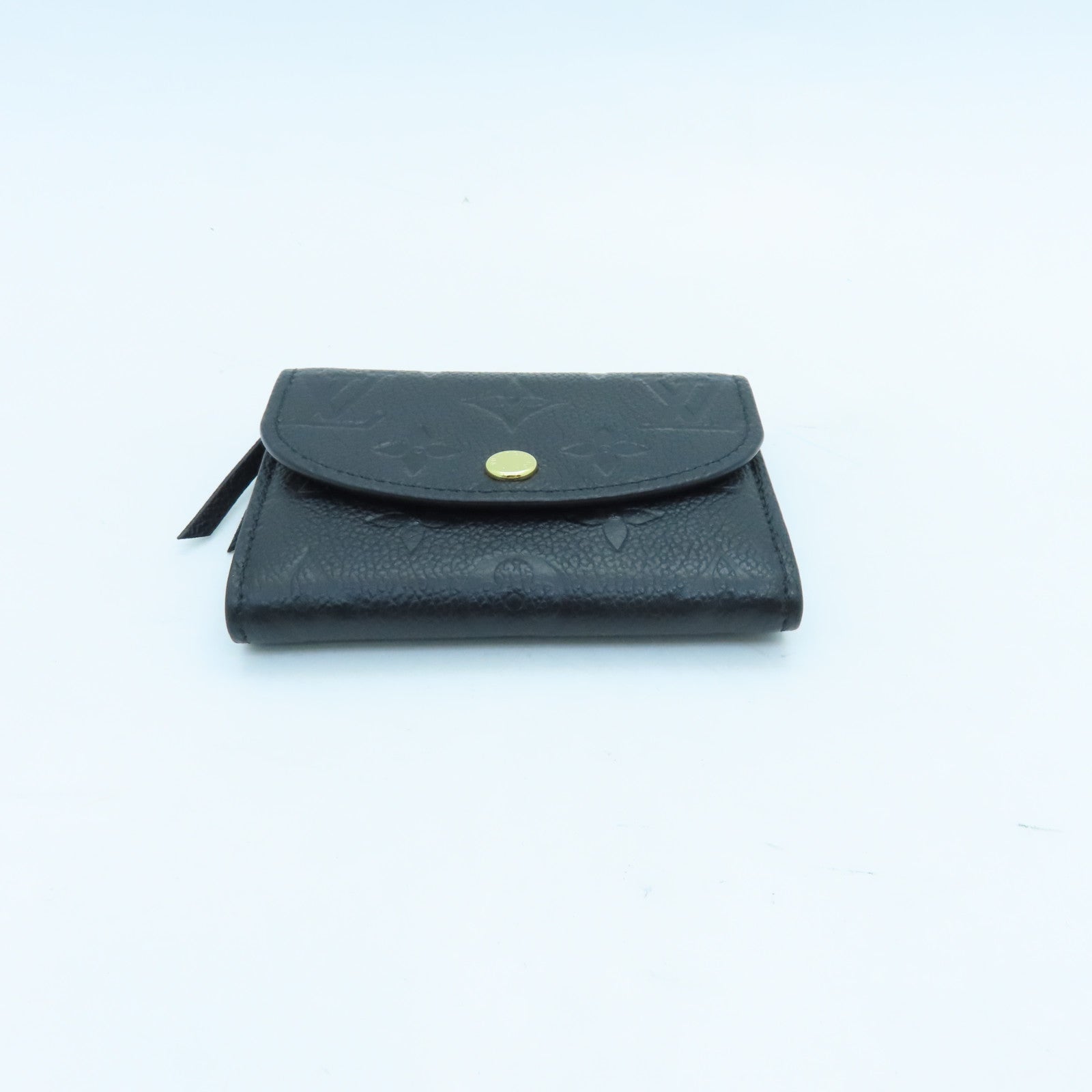 LOUIS VUITTON Monogram Empreinte Rosalie Coin Case Gold Buckle Coin Purse Black