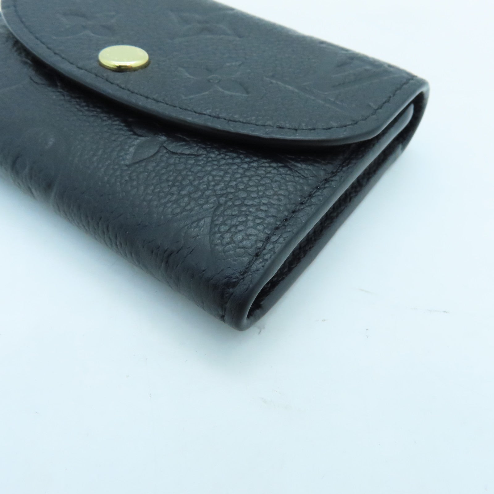 LOUIS VUITTON Monogram Empreinte Rosalie Coin Case Gold Buckle Coin Purse Black