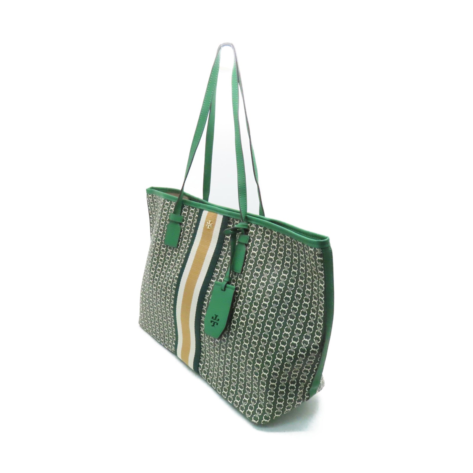 Tory Burch 塗層帆布Tote Bag肩背袋綠色