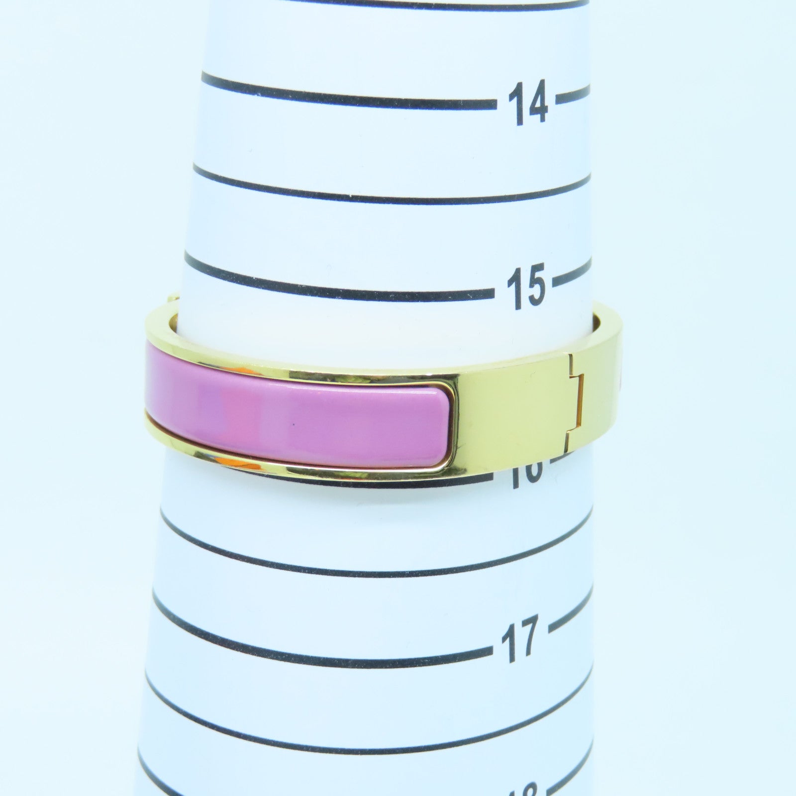 HERMES Metal/Enamel Clic H Bracelet Purple