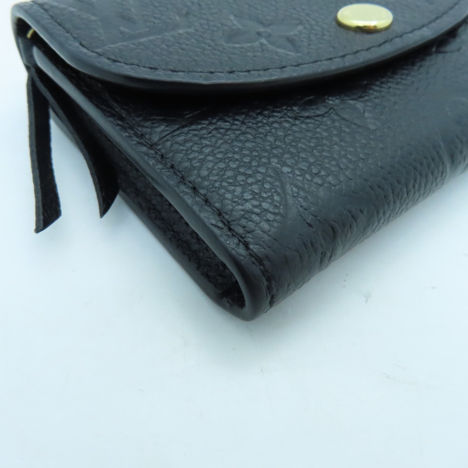 LOUIS VUITTON Monogram Empreinte Rosalie Coin Case Gold Buckle Coin Purse Black