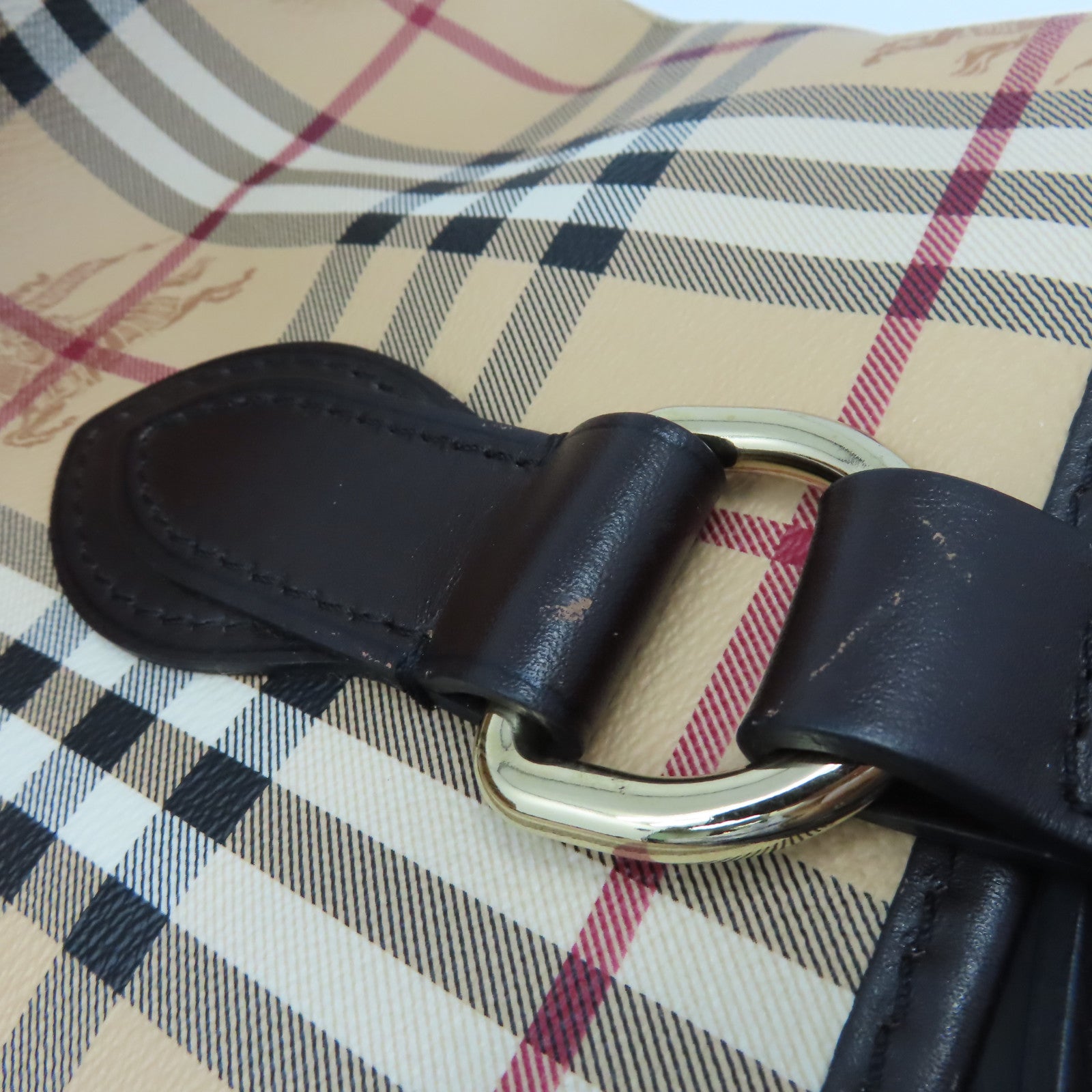 BURBERRY 塗層帆布Tote Bag金扣手挽袋啡色