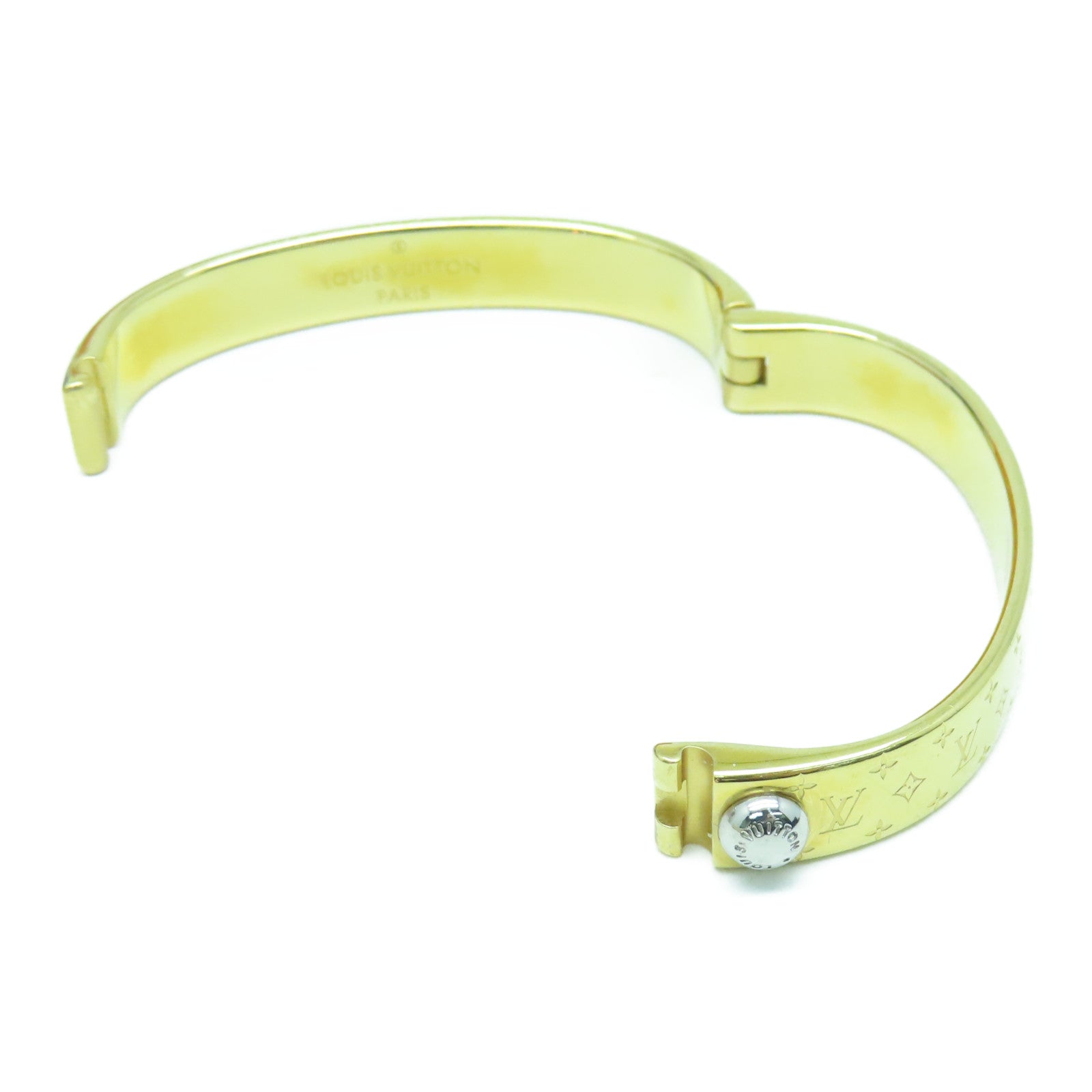 LOUIS VUITTON Brass Nanogram Bracelet手鐲金色
