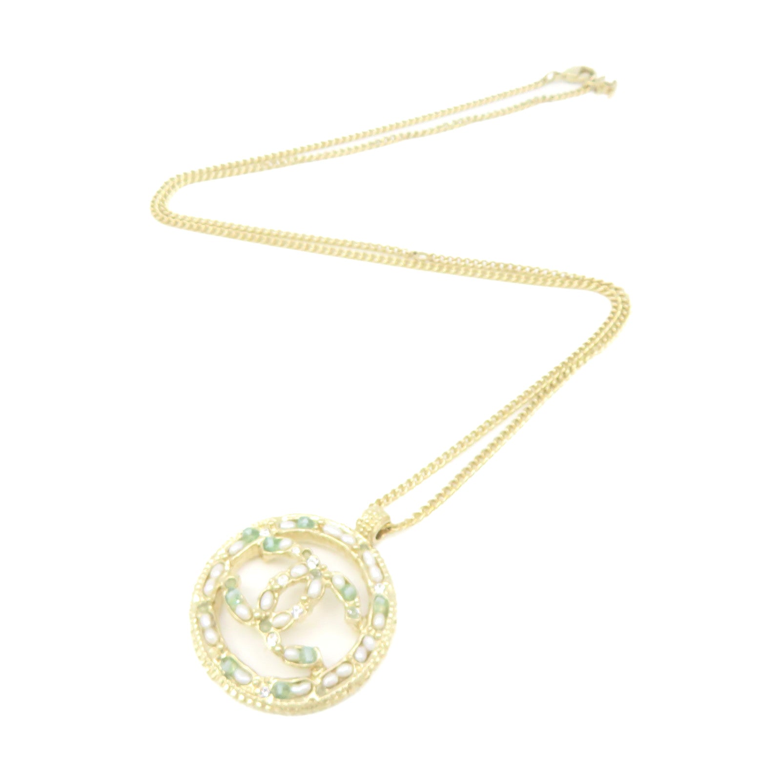 CHANEL 金属/PVC CC Necklace项链金色/彩色