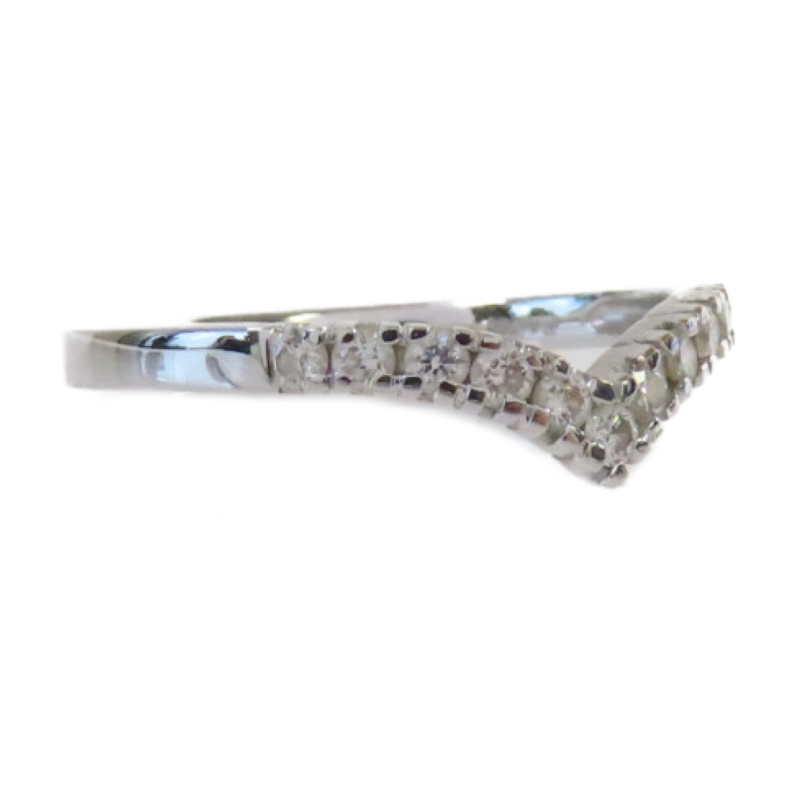 JEWELRY 18K白金/0.22ct鑽石Diamond Ring戒指US#5.75