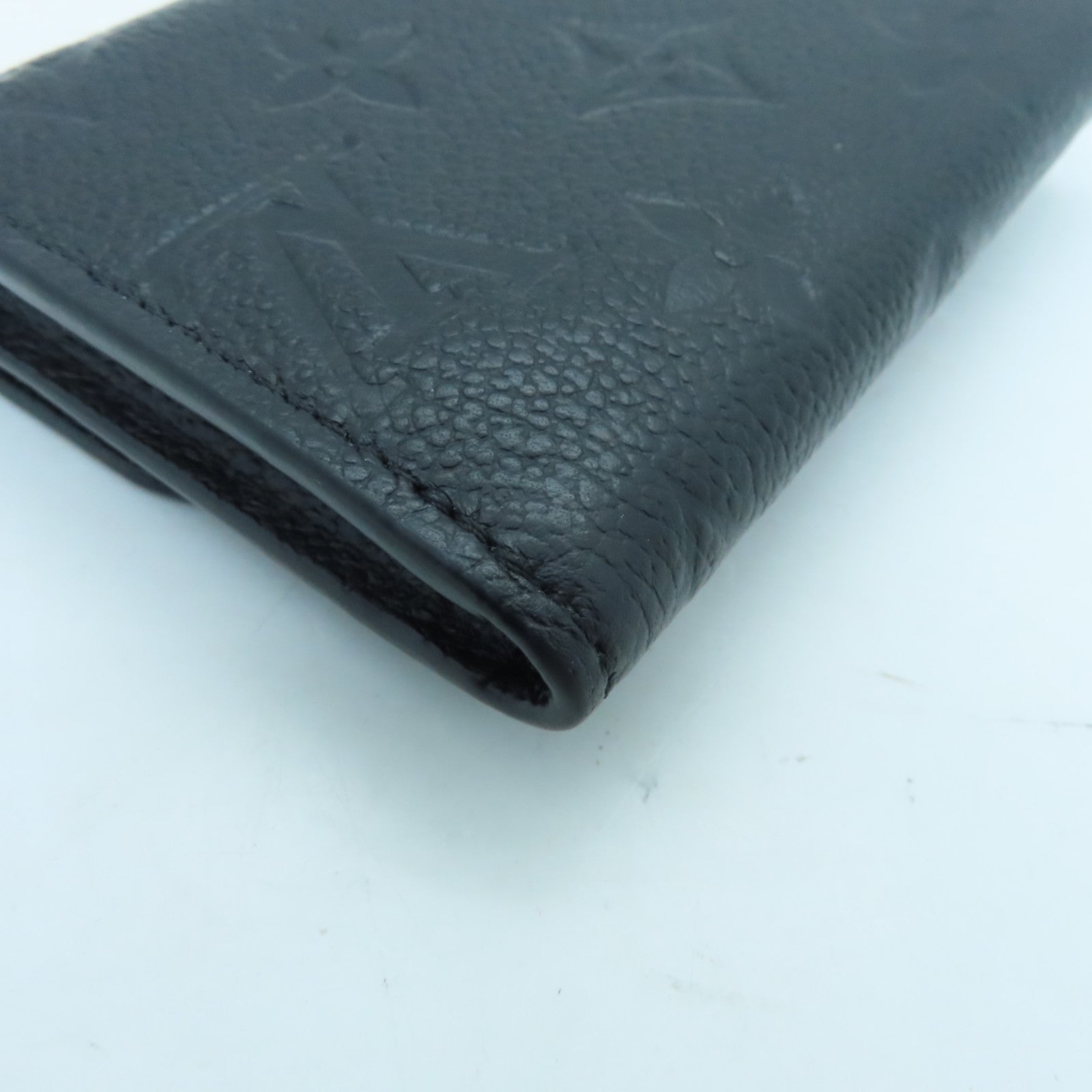 LOUIS VUITTON Monogram Empreinte Rosalie Coin Case Gold Buckle Coin Purse Black