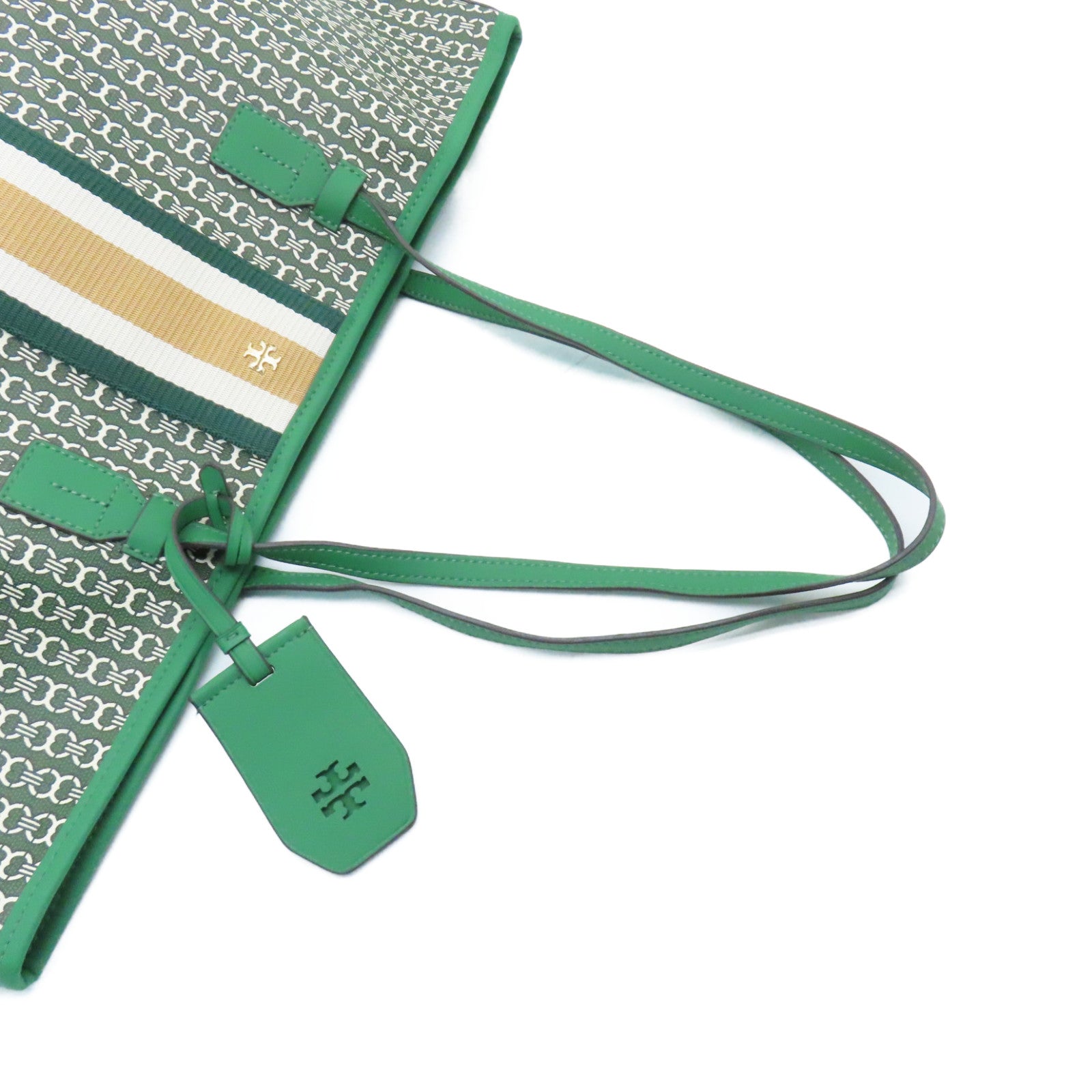 Tory Burch 塗層帆布Tote Bag肩背袋綠色
