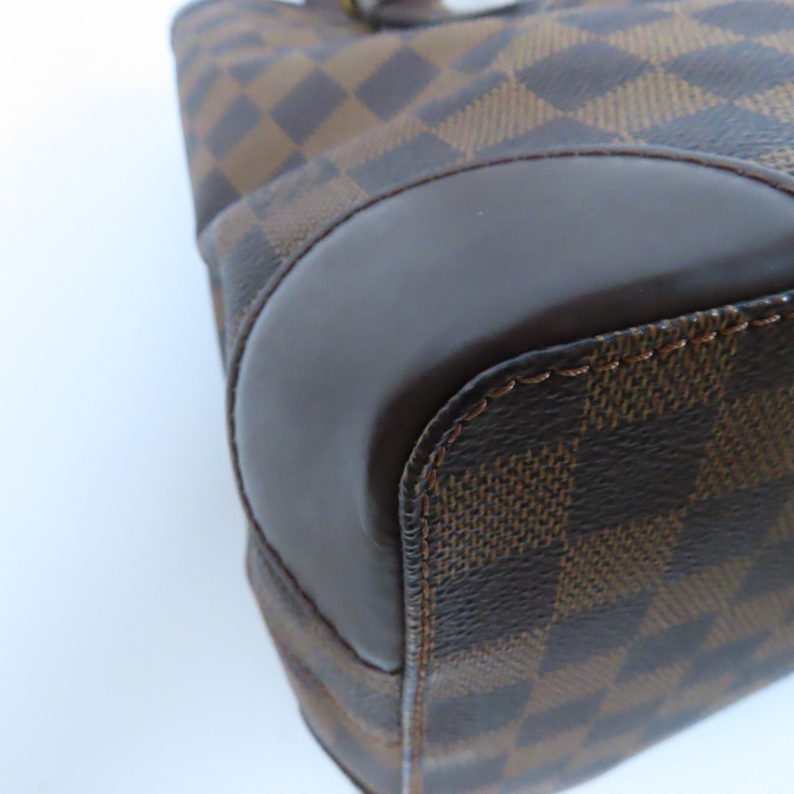 LOUIS VUITTON Damier Ebene Hampstead MM金扣肩背袋啡色